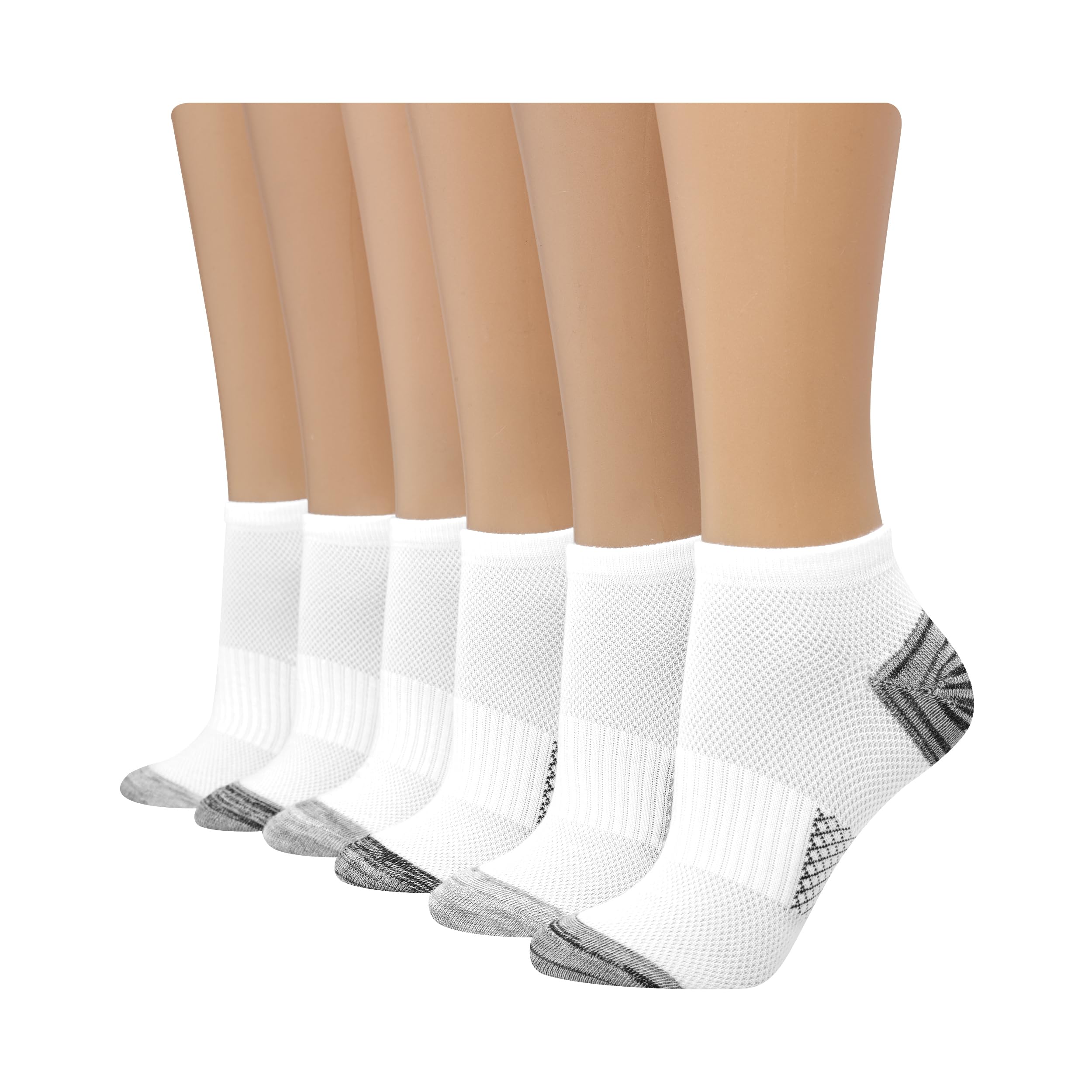 Women's Socks, Lightweight Breathable Socks, No Show and Super No Show, 6-Pack