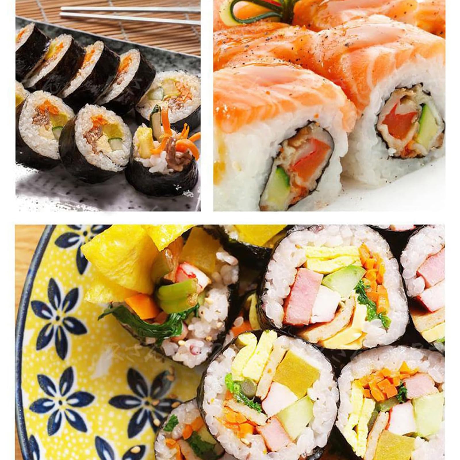 Cortador de verduras con 2 cuchillas para sushi, patatas fritas y preparación de ensaladas, herramienta de cocina eficiente y fácil de usar