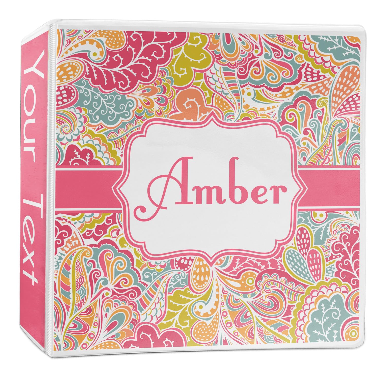 Personalized Abstract Foliage 3-Ring Binder - 2 inch