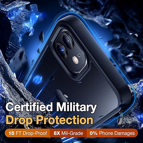 Miniatura 3 de Funda para iPhone 12, a prueba de golpes, para iPhone 12 Pro, protección contra caídas de grado militar, parte trasera dura, delgada, translúcida,