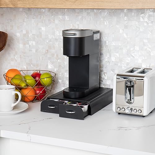 Miniatura 2 de Mind Reader Anchor Collection - 3 cajones de porción individual capacidad de 24 cápsulas organizador de encimera base de máquina de café 1225