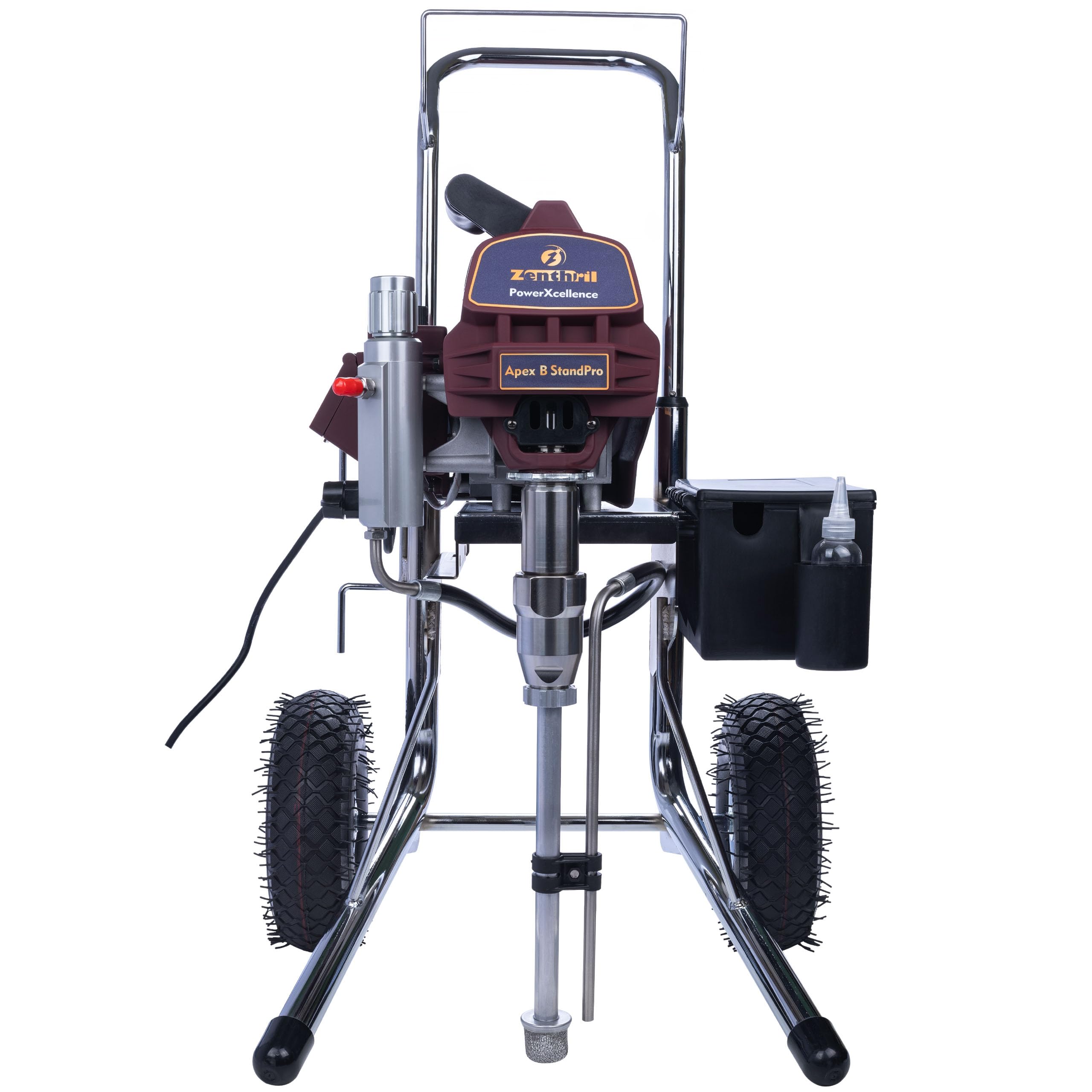Zenthril Apex B StandPro agregat bezpowietrzny 2500 W, 20 MPa, 3,2 l/min, dysza 0,031", bezszczotkowa, regulacja ZenControl, wyświetlacz LCD, malowanie wewnątrz/na zewnątrz, maszyna do malowania