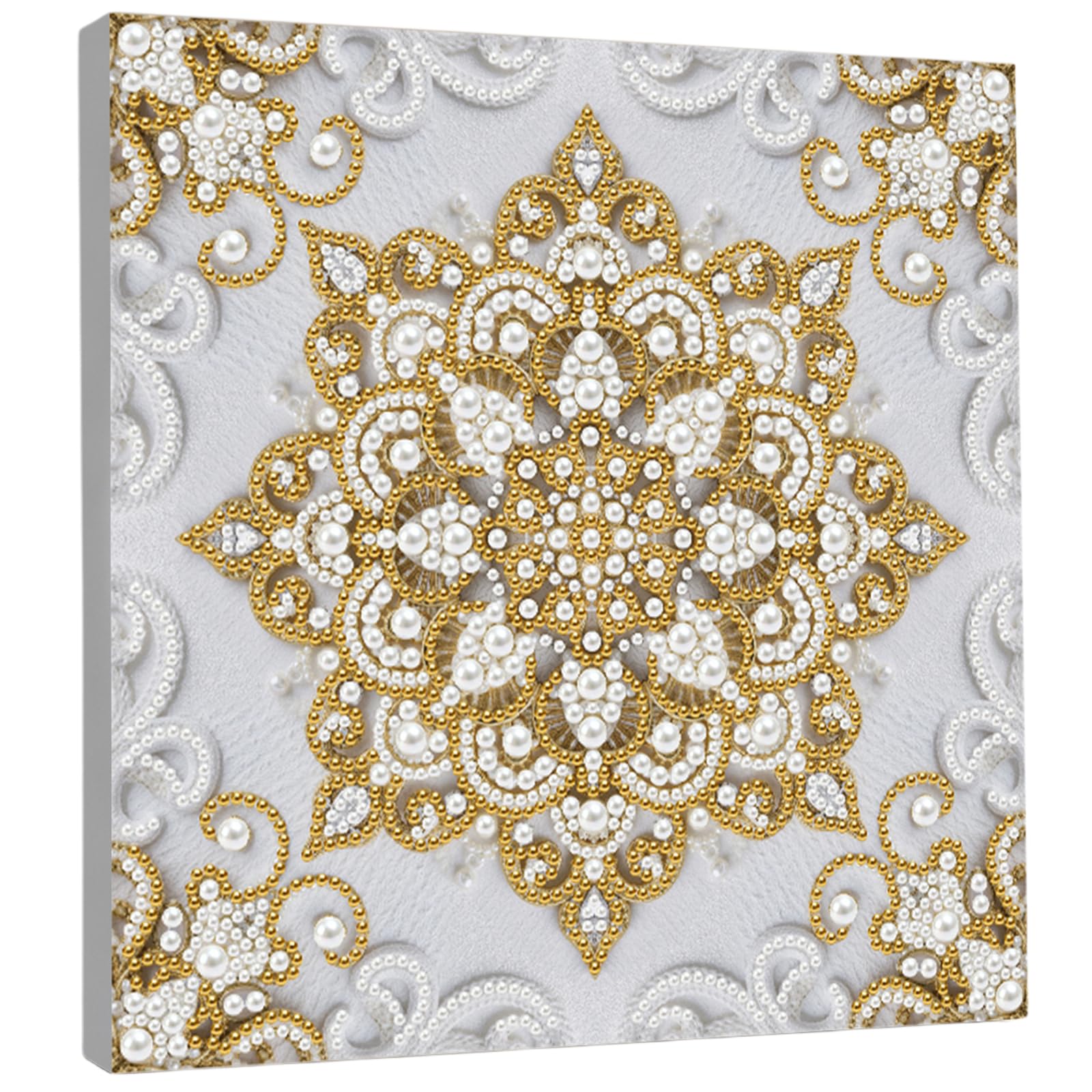 DIY Pearl Painting Art Kits for Adults Beginners Home Wall Decor Pearl Gem Paintings Picture Arts Craft 25x25cm with Frame (ZZH003)