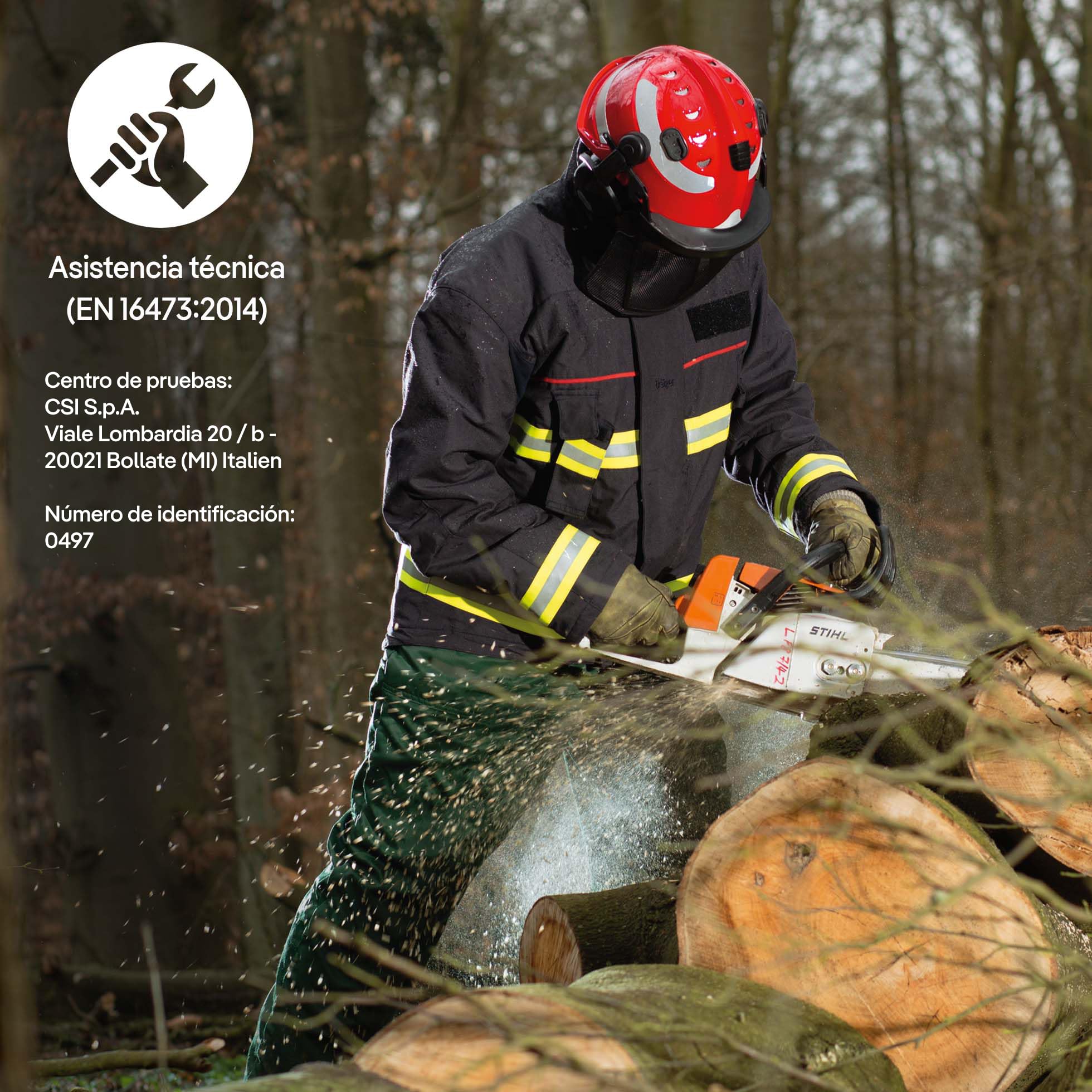 Dräger HPS 3500 Premium Casco Profesional de Seguridad con Malla metálica y Orejeras |Protección para Trabajo Forestal con motosierras, desbrozadoras | Incluye orejeras protectoras