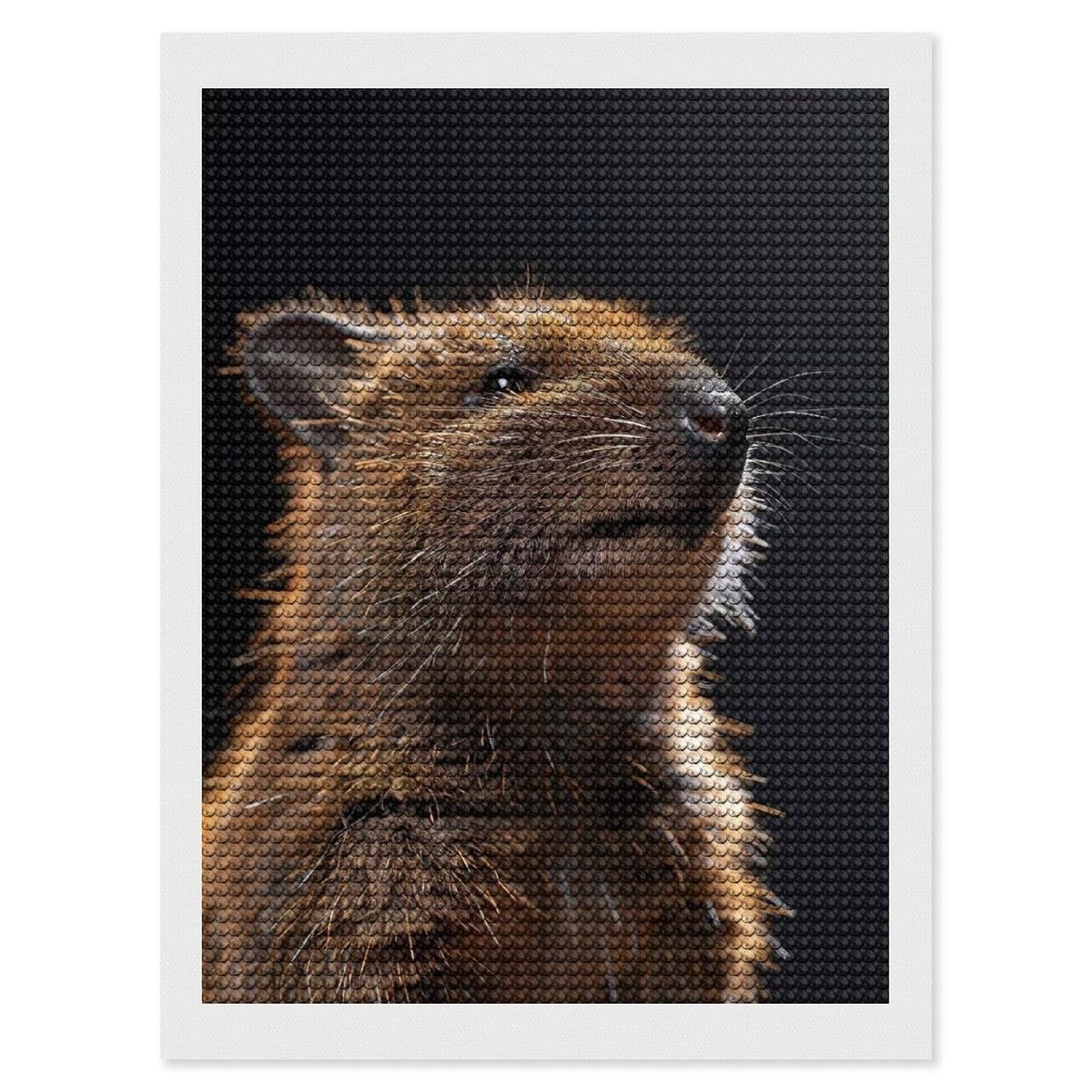 Junmoney Quokka Diamond Painting Canvas Set 12"x16", for Women, Pleasing Wall Art Project, Aesthetic Room Decor, Gift Idea