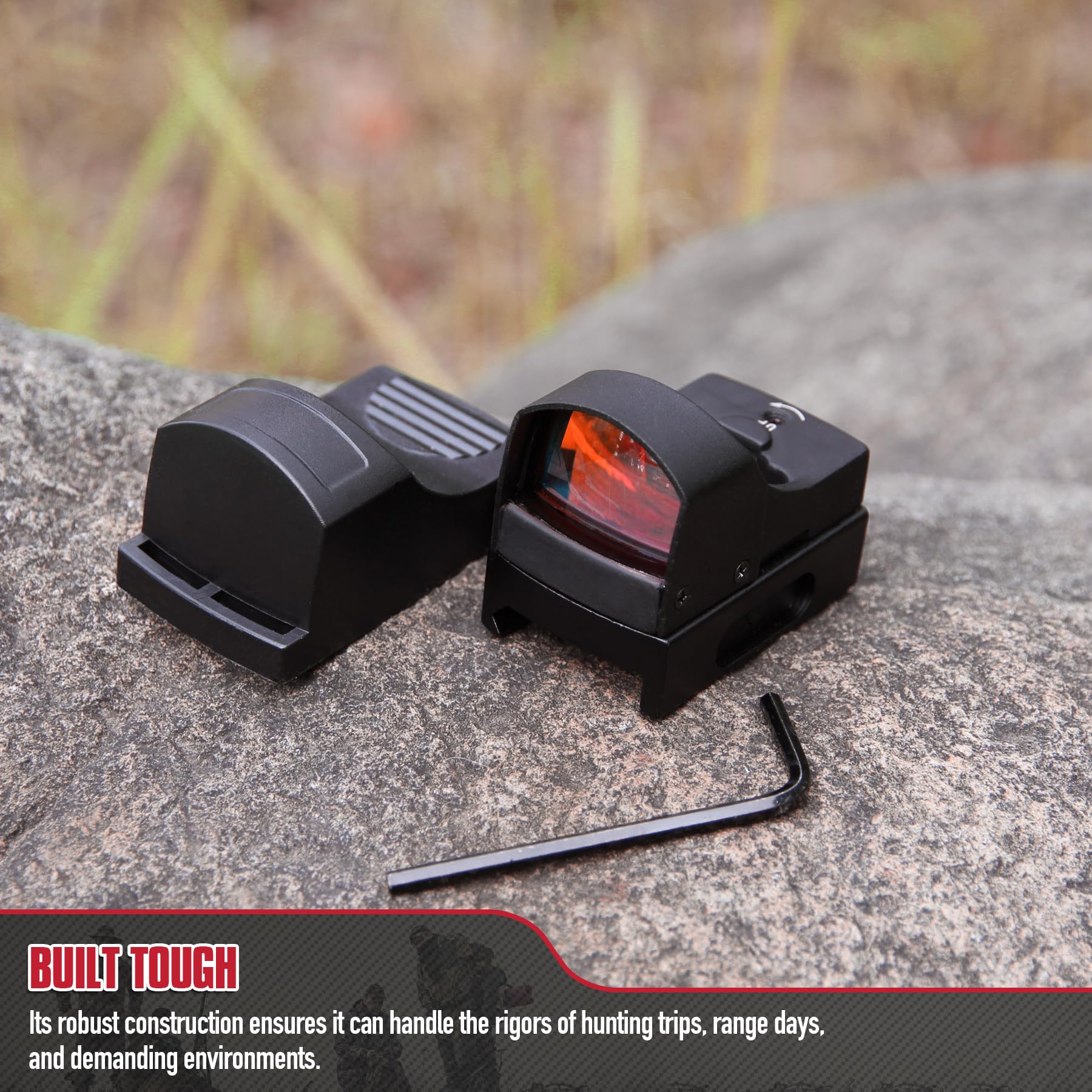 VicBre HD107L Red Dot Visier Rotpunktvisier Leuchtpunktvisier Reflexvisier Reticle Gun Scope Reflex Optics für die Jagd und das Schießen