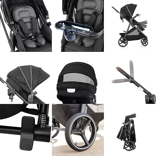 Miniatura 7 de Evenflo Shyft Intuiti+ Cochecito (Dubhan Black)