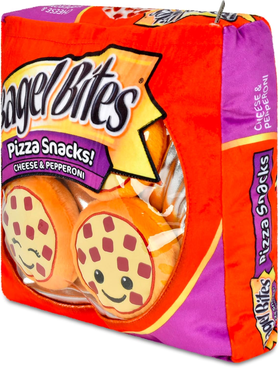 iscream Bagel Bites Cheese and Pepperoni Package 12" x 12" Pillow Set with Mini Bagel Pillows