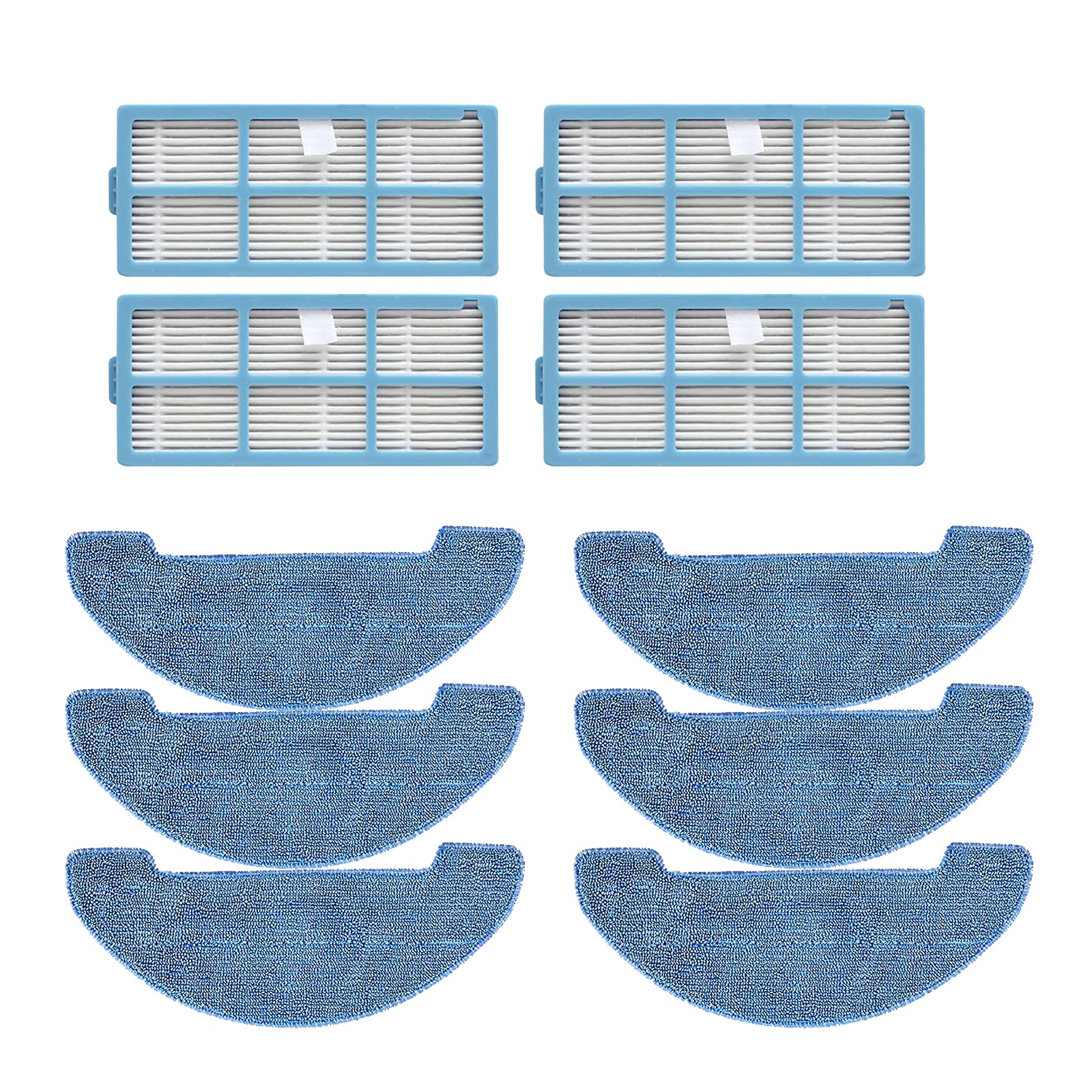 Spazzola laterale principale, coperchio, filtro HEPA, panno per mocio, stracci, accessori