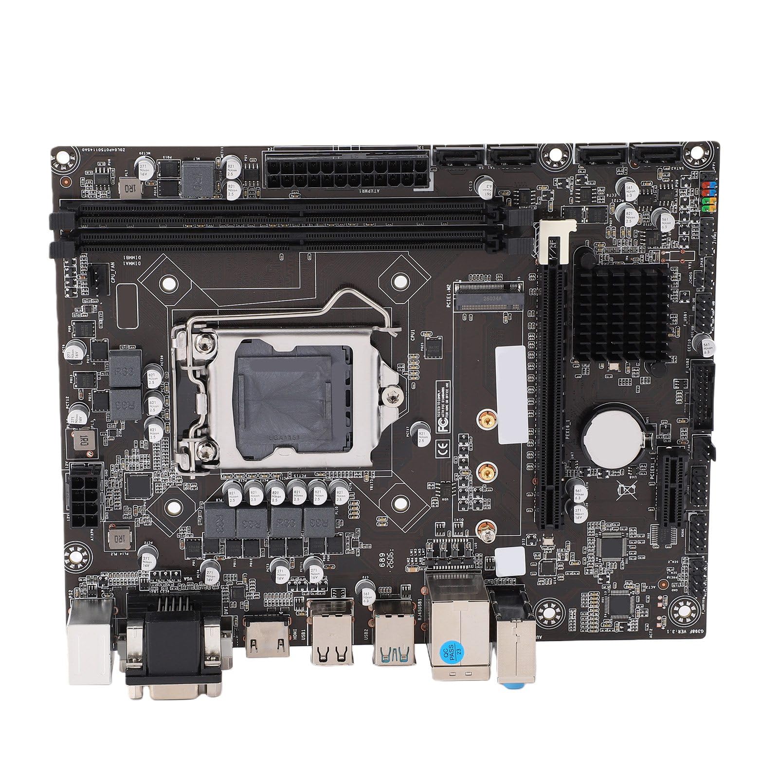 Scheda Madre H310 LGA 1151, Micro ATX DDR4, Supporta CPU Core di Ottava e Nona Generazione, con PCIe X16 NVMe M.2 e USB 3.0, per Assemblaggi PC LGA1151.