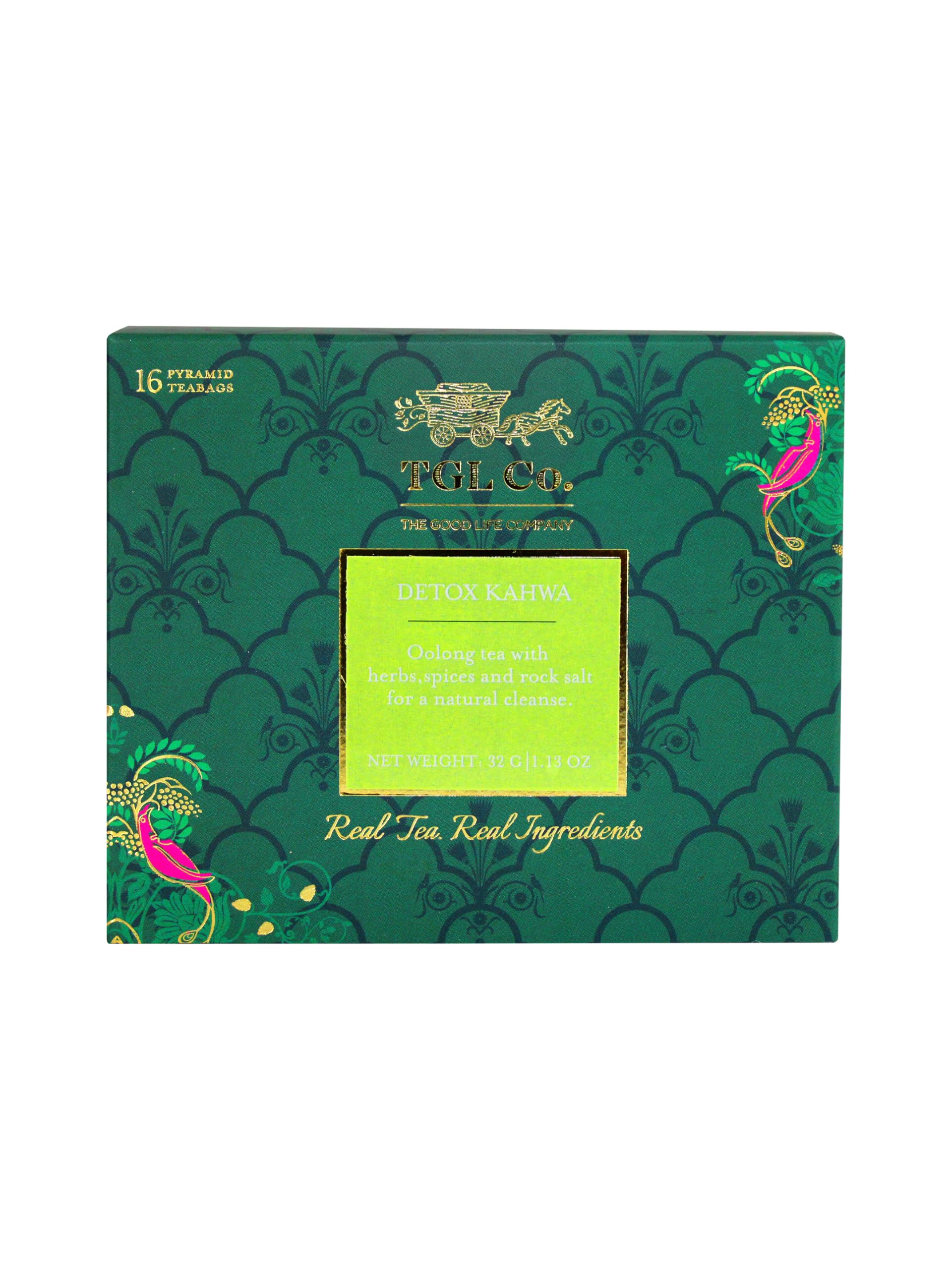 TGL Detox Kahwa, 16 Oloong with Herbs Tea Bags | 100% Natural Oolong with rock salt Tea | Vacuum Sealed for Freshness | Brew Hot or Iced (B083B9HQVC) Amazon Price History, Amazon Price Tracker