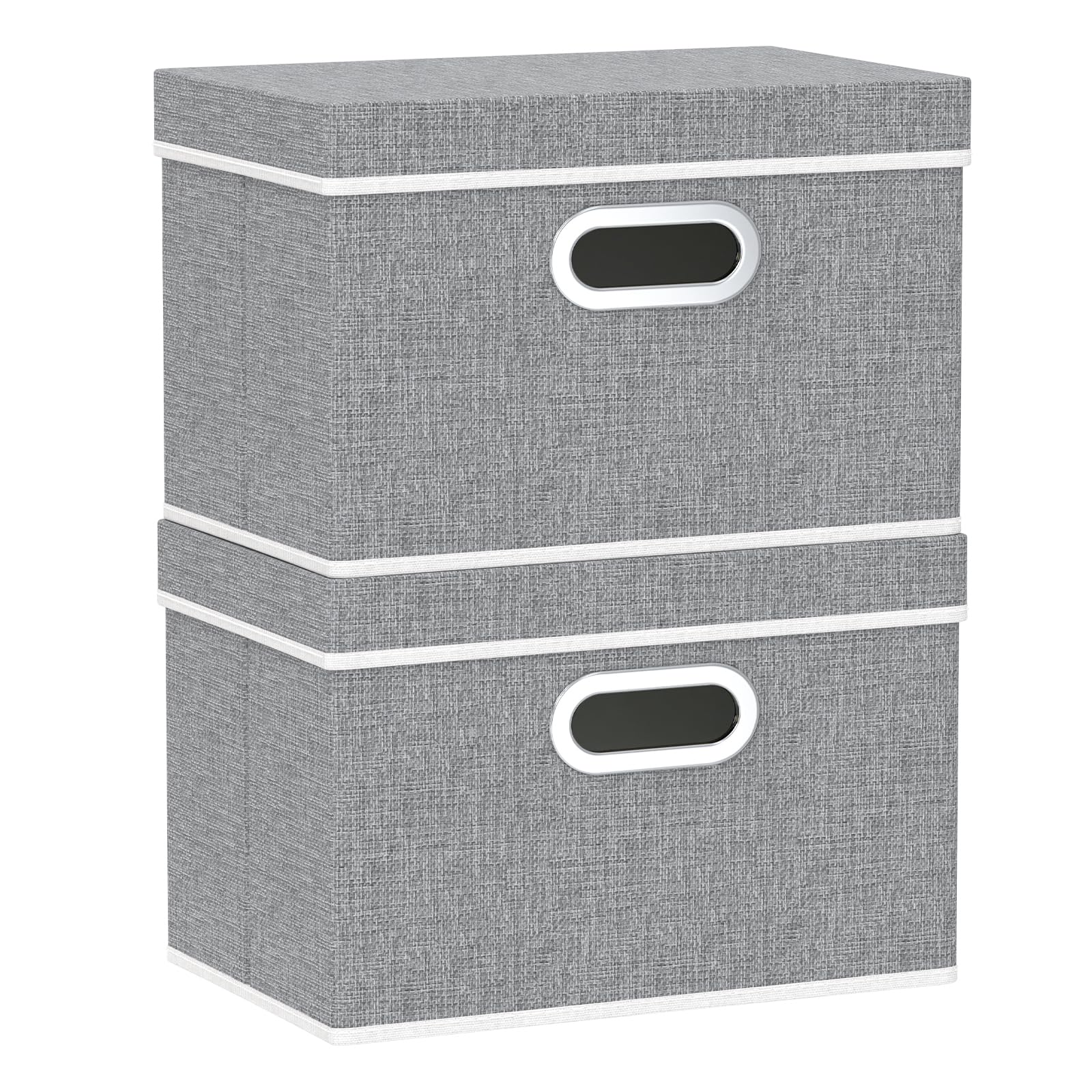 iEGrow Kledingkast, organizer, set van 4 opvouwbare opbergmanden, Oxford stof, 35 x 25 x 20 cm, geschikt voor woonkamer, slaapkamer, opbergen van badkamerartikelen (grijs
