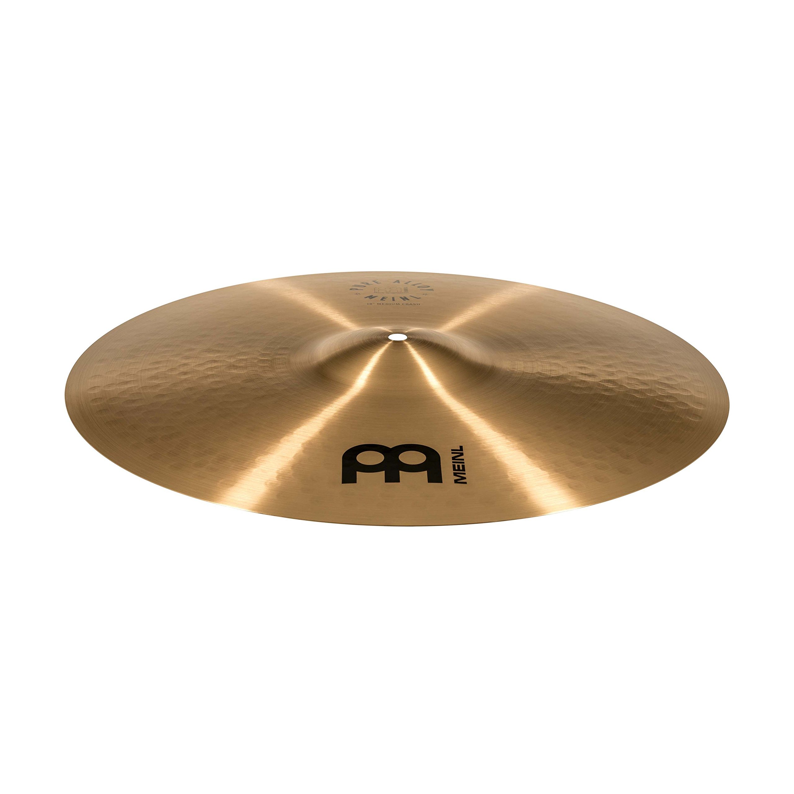 Meinl Cymbals Pure Alloy Piatto Crash Medium 18 pollici (45,72cm) per Batteria - Bronzo puro in Lega, Finitura Tradizionale (PA18MC)