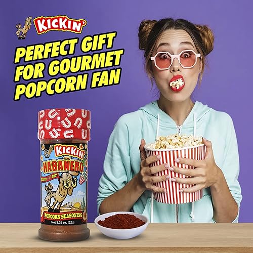 Miniatura 2 de Condimento de palomitas de maíz Habanero Kickin' - Ideal para palomitas de maíz gourmet o alitas de pollo y carne, rellenos perfectos para