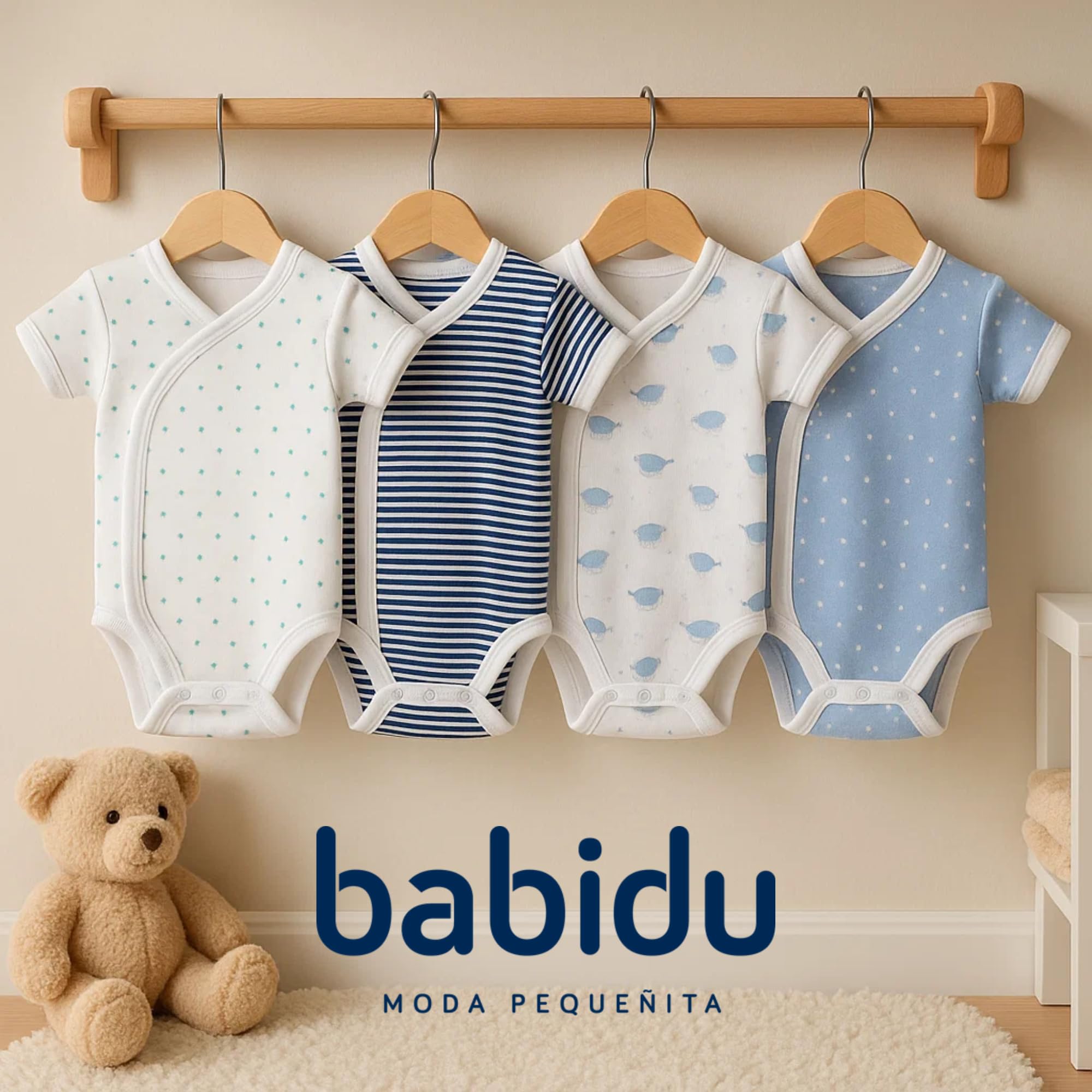 BABIDU Body niemowlęce z krótkim rękawem, 100% miękka, oddychająca bawełna, unisex, odzież dla niemowląt, chłopców i dziewczynek, body dla noworodków, idealne do skóry wrażliwej i na co dzień