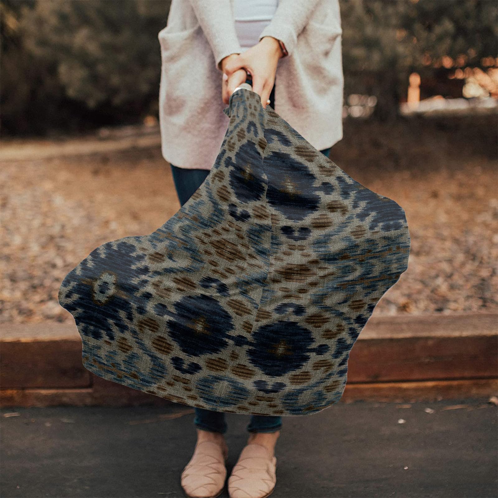 Nursing Cover for Breastfeeding Scarf, Flowers Pattern Baby Car Covers Super Soft Multi Use for Canopy Shopping Cart Cover Blanket Stroller Cover