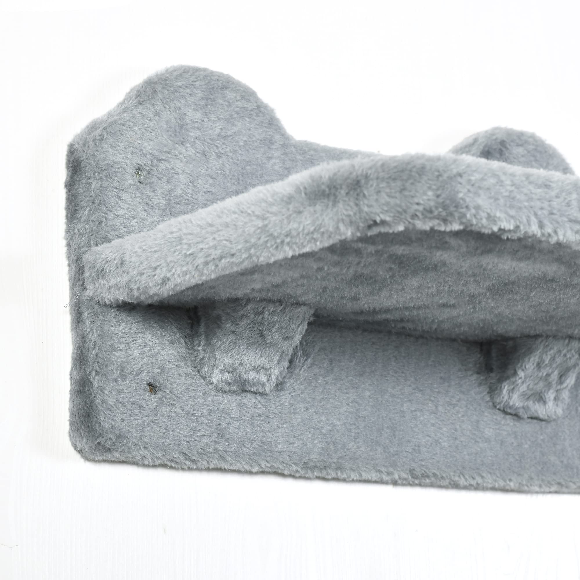 PawHut Estante de Escalada para Gatos de Pared con Hamaca 4 Piezas Gris | Juego de Estantes para Gatos, Nido Rascador, Plataformas para Saltar, Poste de Sisal