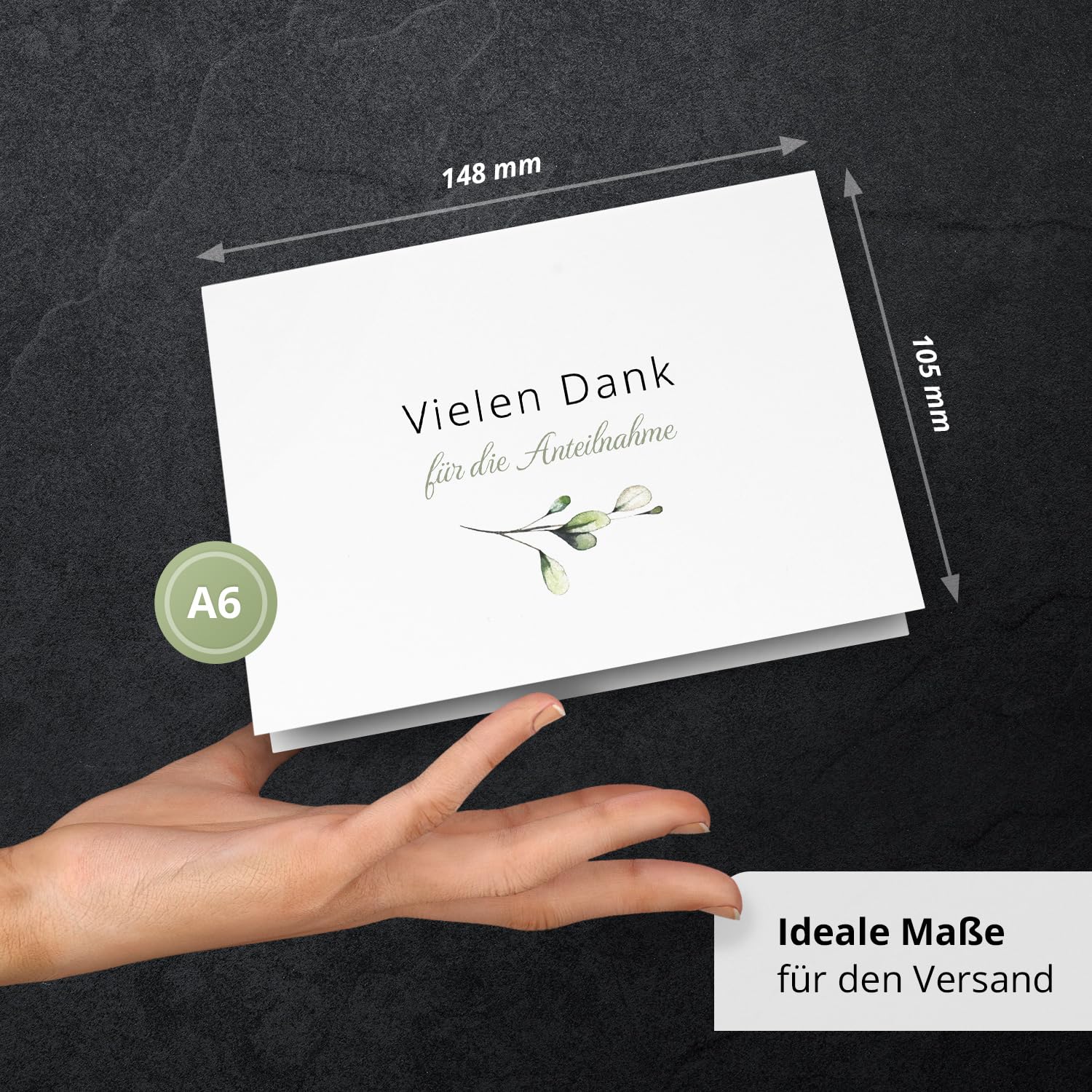 Trauerkarten Danksagung Beerdigung 10 Trauer Danksagungskarten Mit  Eukalyptus Motiv - Klappkarten Mit Umschlägen Trauerkarten Mit Umschlag, image size:1500x1500