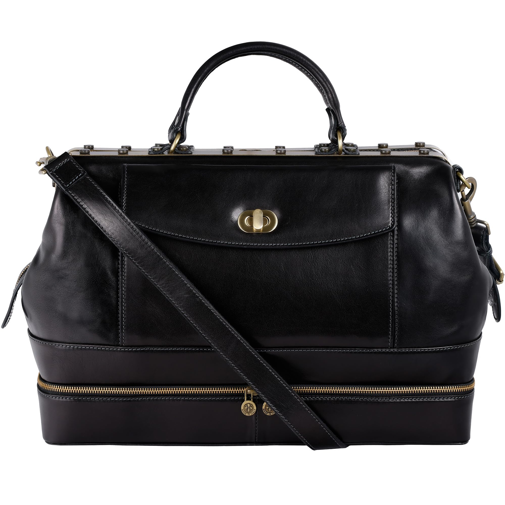 Time Resistance Gladstone - Borsa da medico in pelle, stile vintage