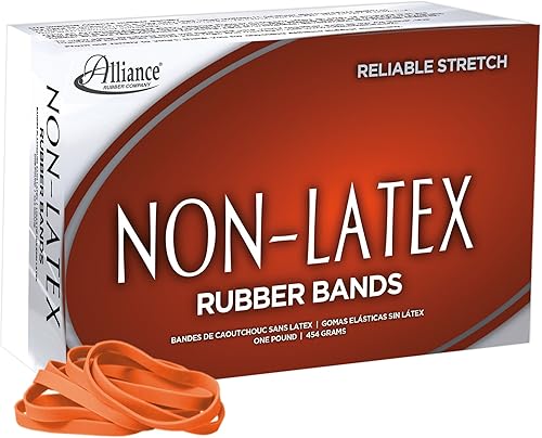 Miniatura 2 de Alliance Rubber 37646#64 Bandas de goma sin látex, caja de 1 libra contiene aproximadamente 380 bandas (3 1/2 x 1/4 pulgadas, naranja) (paquete de 2)