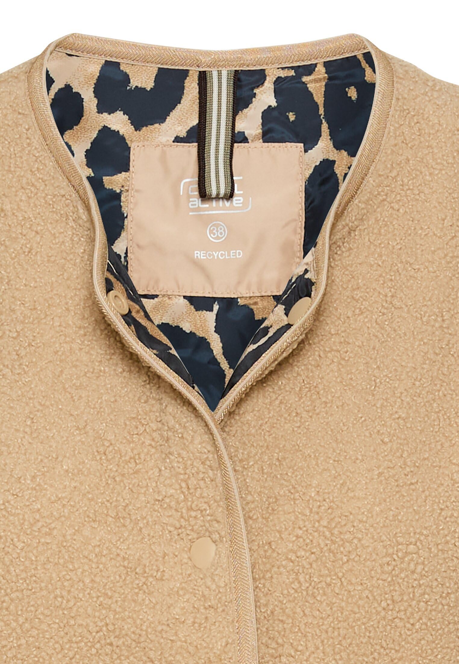 camel active Damen Fleece-Weste mit Knopfverschluss