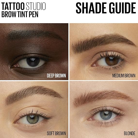Maybelline New York TattooStudio Brow Tint Pen Makeup, Blonde, 0.037 fl. oz.