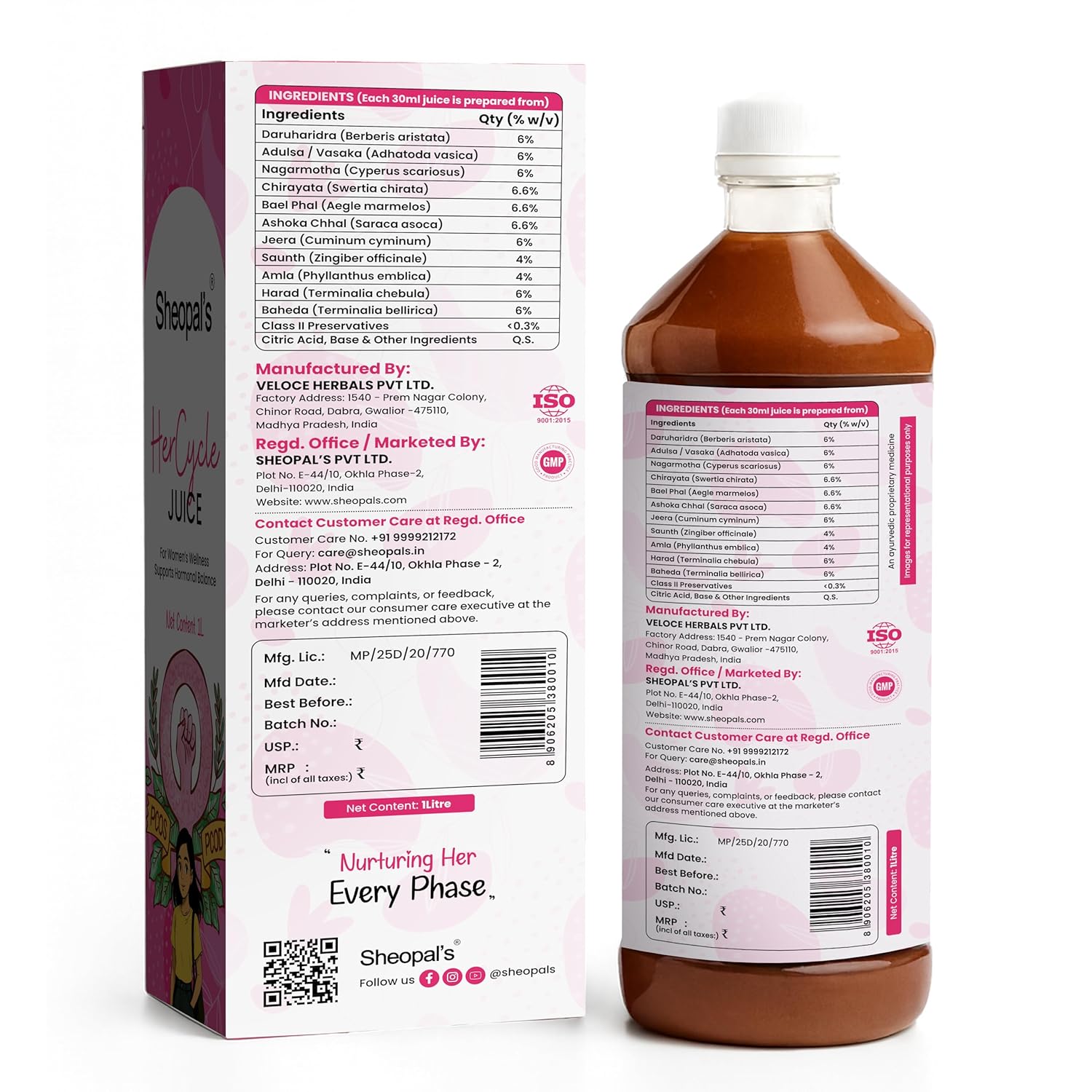 Buy Now She Care Juice 1000Ml, Herbal Supplement Support Hormonal Ba...