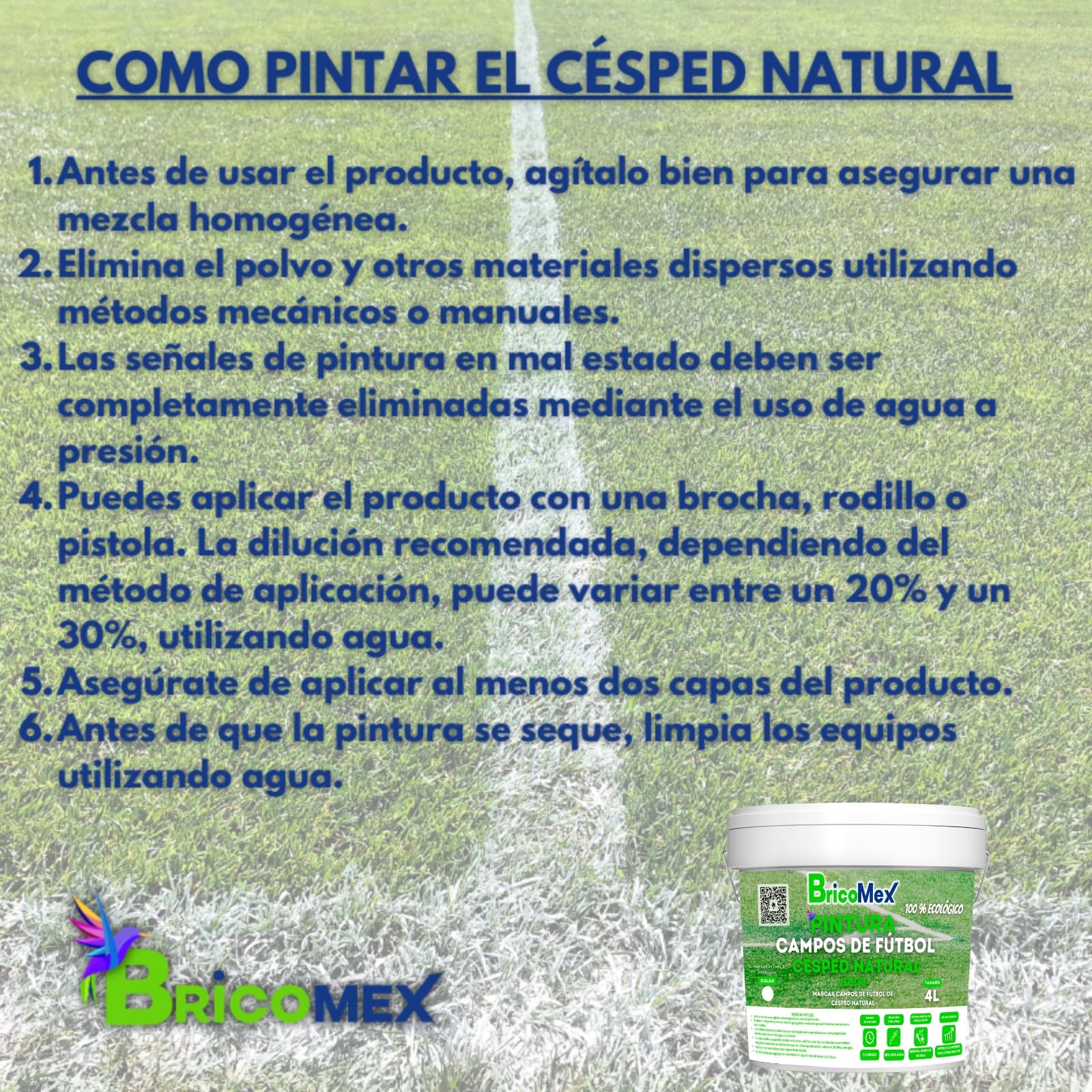 Vernice per prato naturale, speciale marcatura campi da calcio, facile applicazione, impermeabile, senza inquinanti (23,00 kg (confezione da 1), giallo)