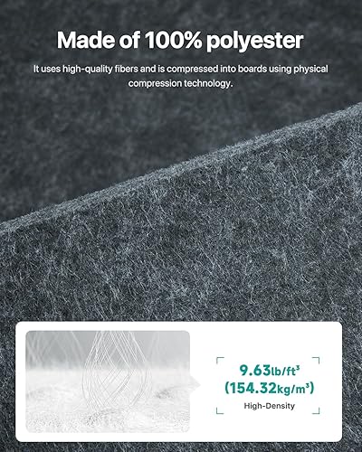 Miniatura 4 de Soundsbay Paneles acústicos, paquete de 18 paneles hexagonales insonorizados de alta densidad, paneles de espuma a prueba de sonido para paredes,