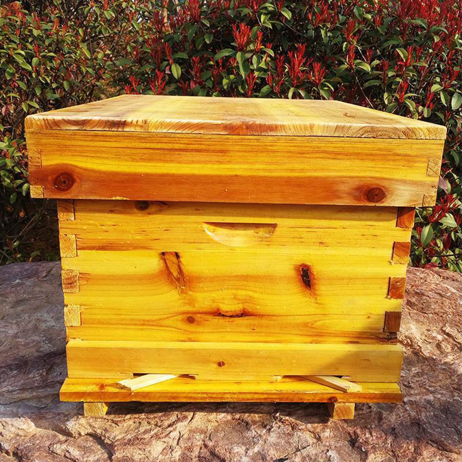 7 Frame Bee Hive, Complete Beehive Kit Beeswax Coated