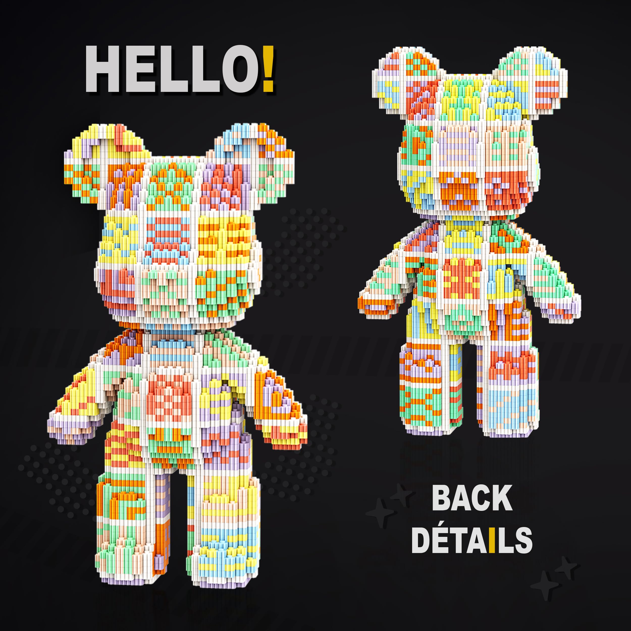 Bohemian – Bloques de construcción 3D (3483 piezas) – Micro Ladrillos Mini Building Blocks – Juego de construcción para adultos y adolescentes 14+ – 32 cm – Maqueta DIY Desafío creativo – Idea de