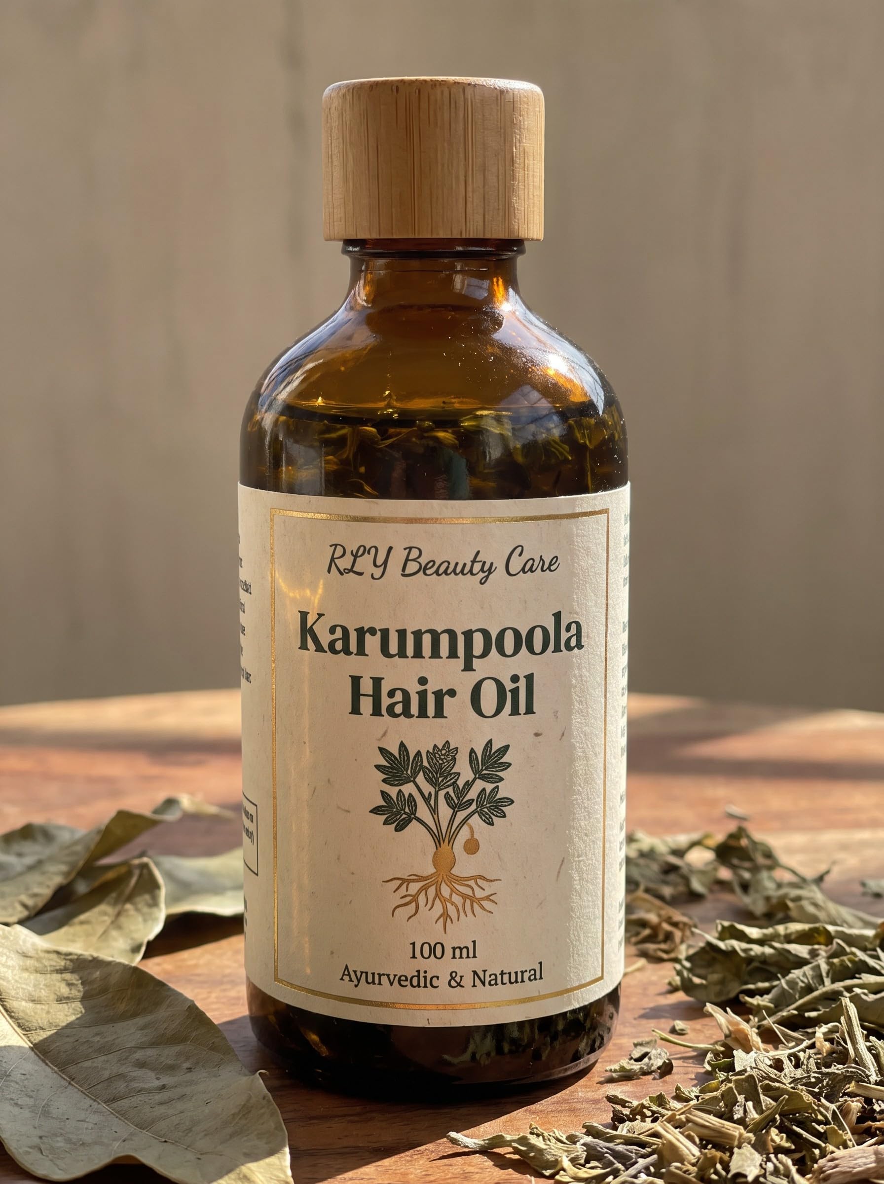Rlybeauty care Karumpoola Black Hair oil - 100ml | Karumpoola (Phyllanthus reticulatus) oil benefits : promoting hair growth, strengthening hair follicles, and reducing hair loss. It is also used traditionally to naturally color hair Size 100ml-image-4