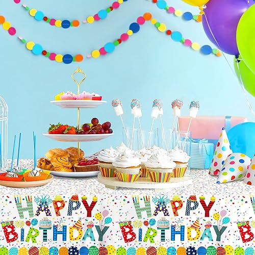 Miniatura 123 de CC HOME 1 pieza de mantel de plástico para fiesta de los 90 de 54 x 87 pulgadas de largo, mantel vintage retro de los 90 de hip hop, tema de 1990