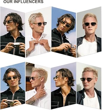 SOJOS Trendy Polarized Hexagon Sunglasses for Women Men, UV400 Retro Rectangle Shades SJ1238