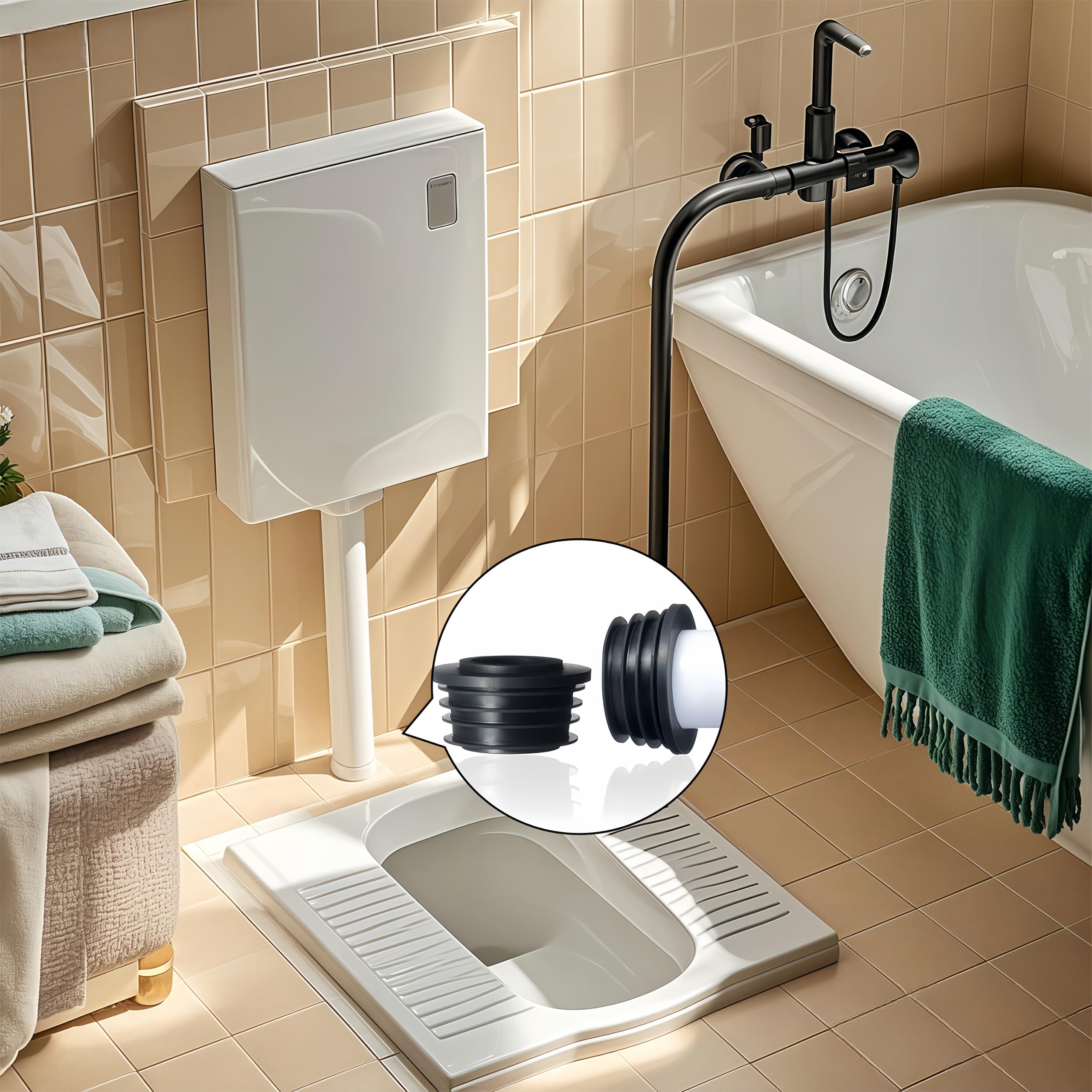 Dekarox Connettore Manicotto In Gomma Per Tubo Di Scarico WC – Diametro 60 Mm, Altezza 25 Mm - 4