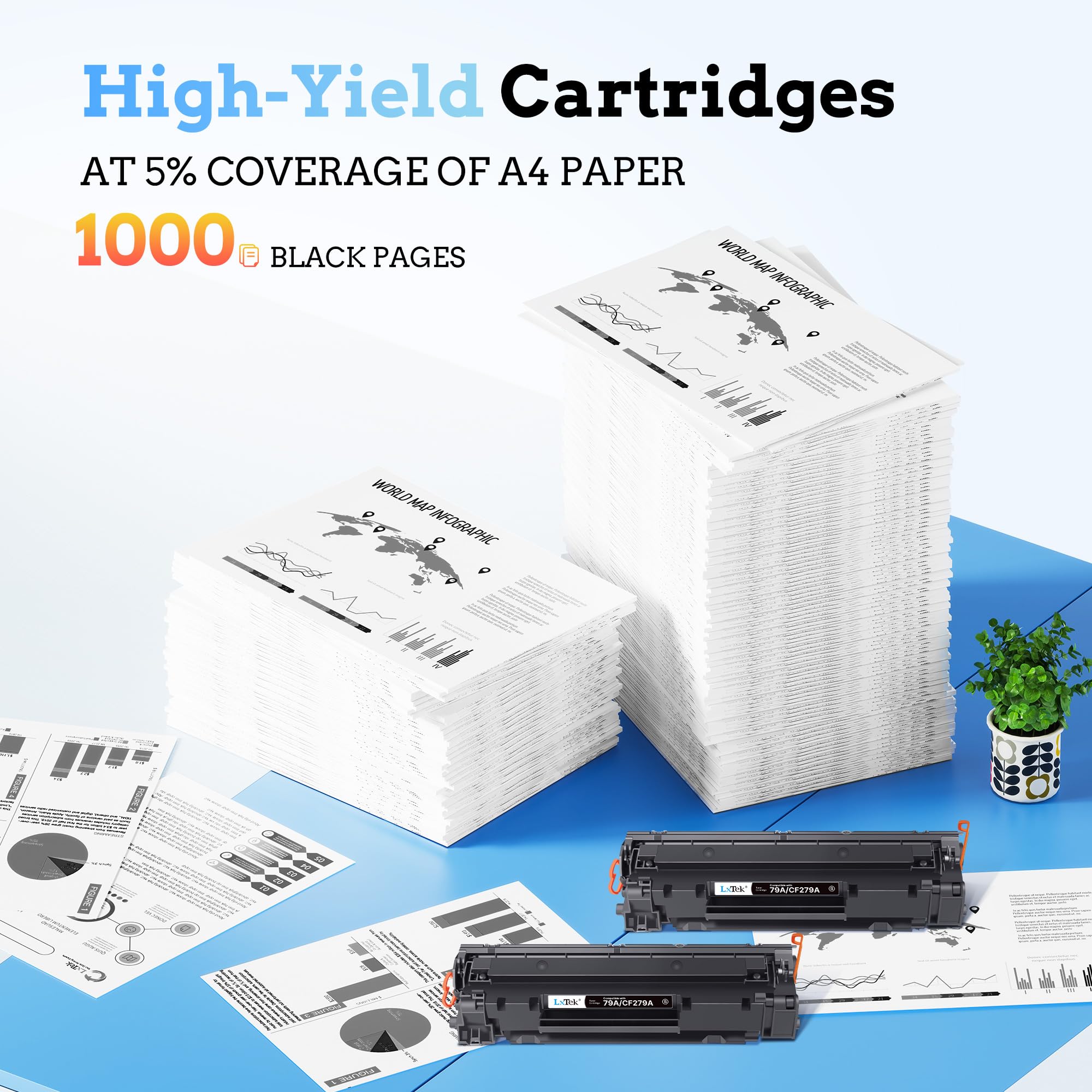 LxTek 79A CF279A Cartucce di Toner Sostituzione per Toner HP 79A CF279A Nero Compatibile per HP LaserJet Pro M12a M12w M12 per MFP M26nw M26a M26 (Nero, 2-Pack)