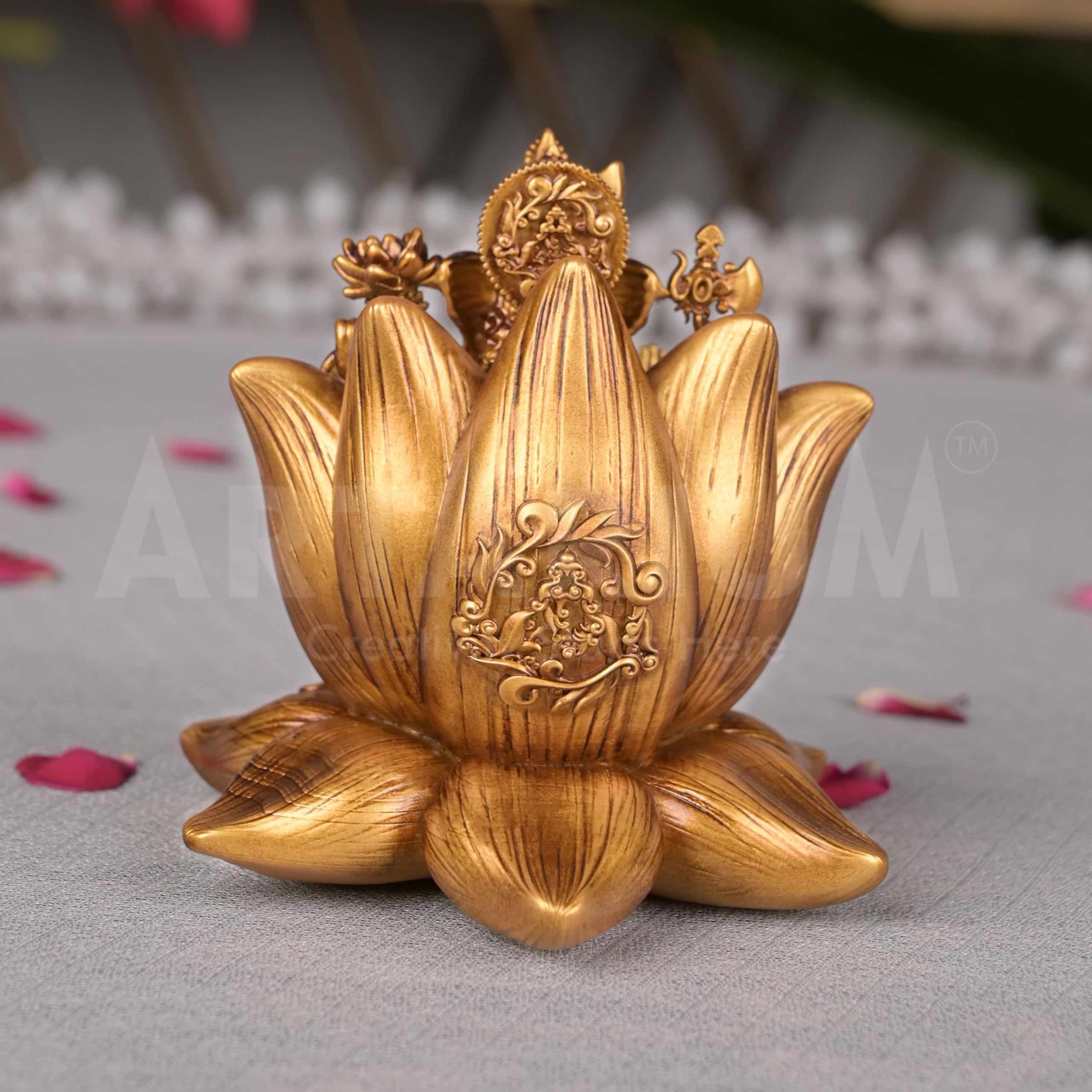 Artarium Padma Lord Ganesha Ji Idol statuetta decorativa e Pooja scopo regalo scultura ufficio casa inaugurazione statua confezione da 1