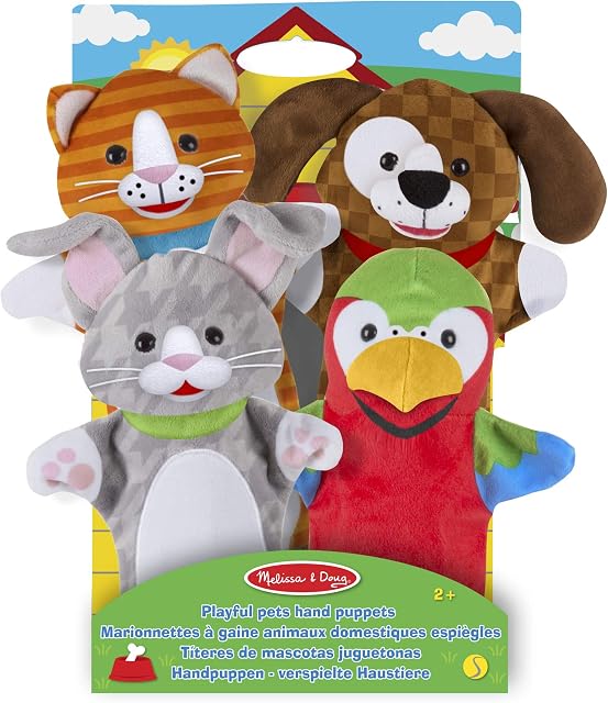 Melissa & Doug Farm Hands Animal Puppets | Puppets & Theatres | 3+ | Gift for Boy or Girl