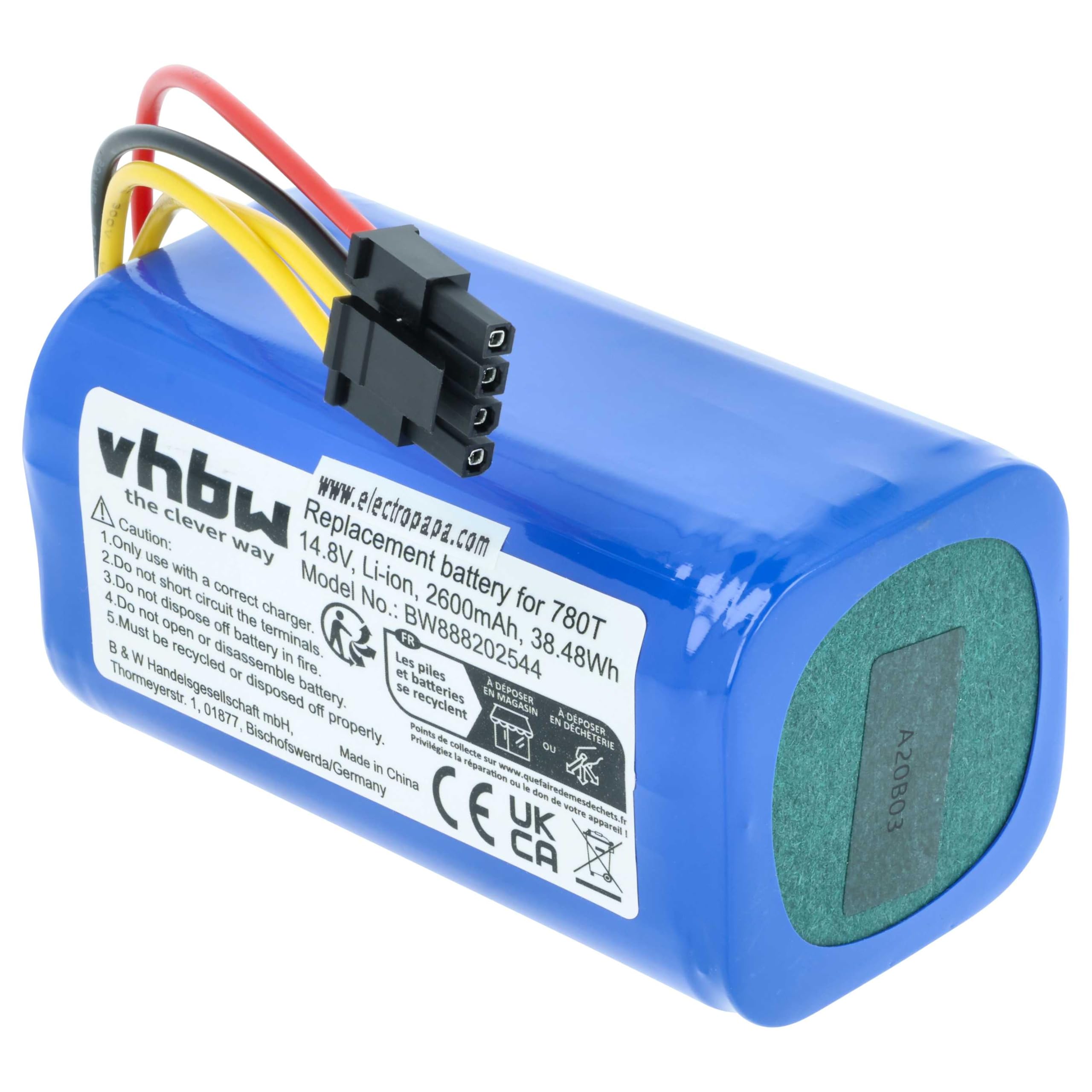 vhbw batteria sostituisce Sencor SRX 1002, 4INR19/66 per home cleaner (2600mAh, 14,8V, Li-Ion)
