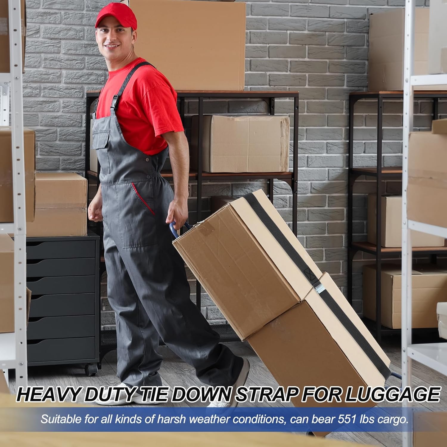 PATIKIL Lashing Straps 1" x 39 Ft, Tie Down Strap Cam Buckle Adjustable Ratchet Straps 551 lbs for Cargo Trucks Motorcycle Luggage, Black - Image 6