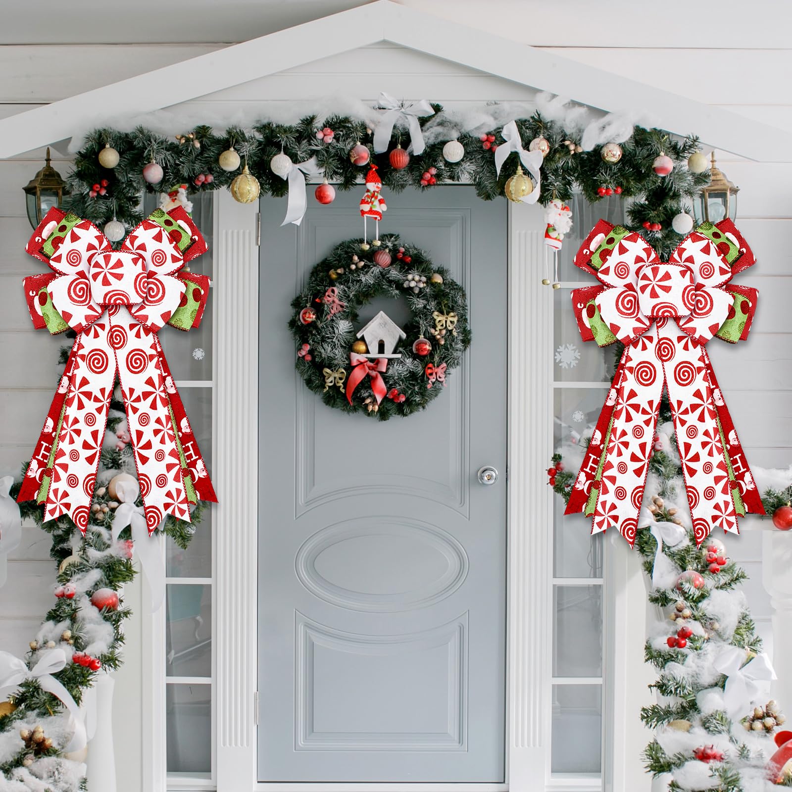Lazos De Terciopelo Para árbol De Navidad - Decoración 3D, Varios Tamaños, Para Puertas, Regalos Y Fiestas