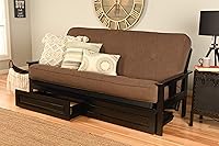 Vista 75 de MFD Futón Montana, Verde, Tela Madera, Colchón de ante de turba