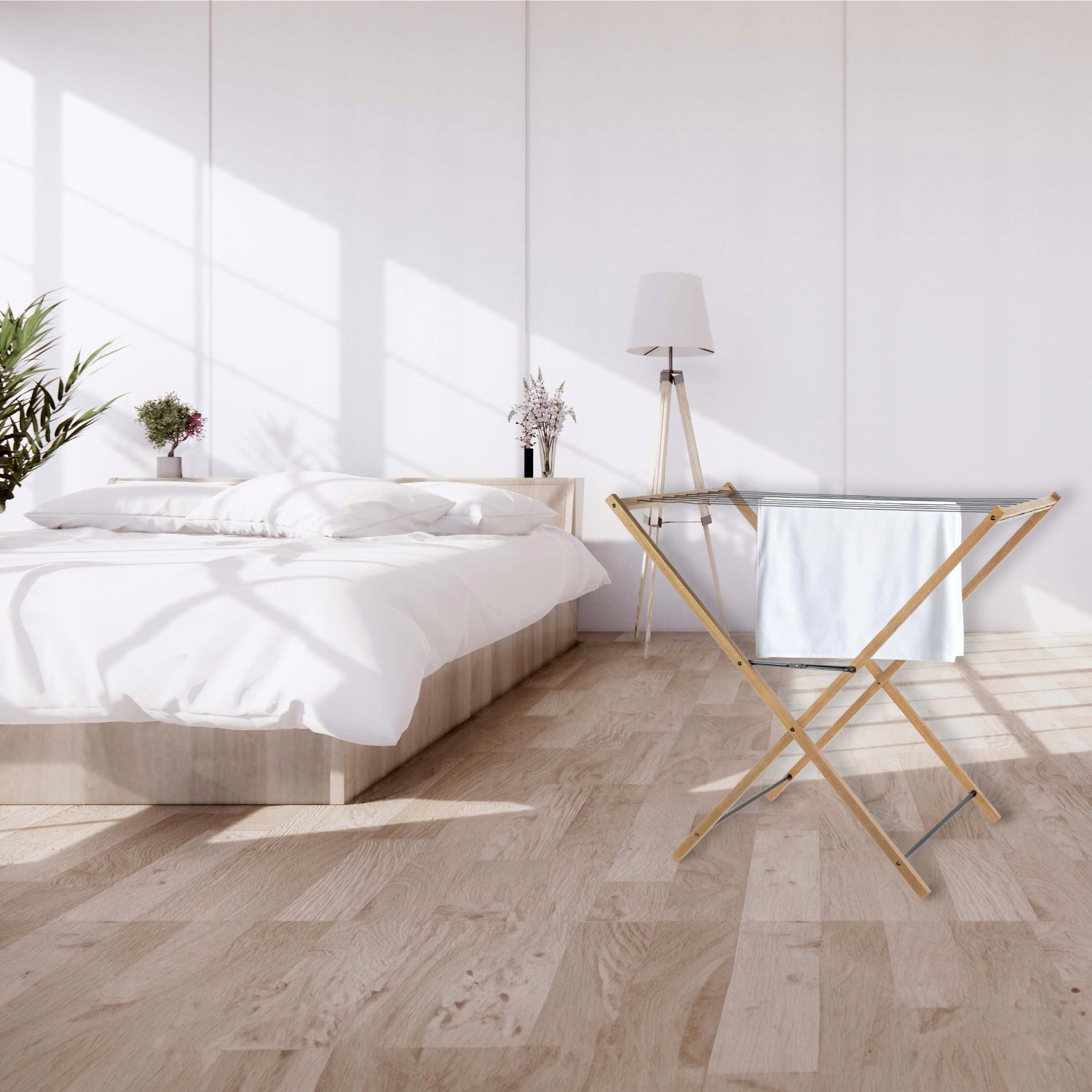 SEPIO Wäscheständer Ausziehbar- Ausziehbare Wäscheleine - Balkon Wand Wäscheständer - Wandtrockner - Badezimmer Wäsche Trocknen