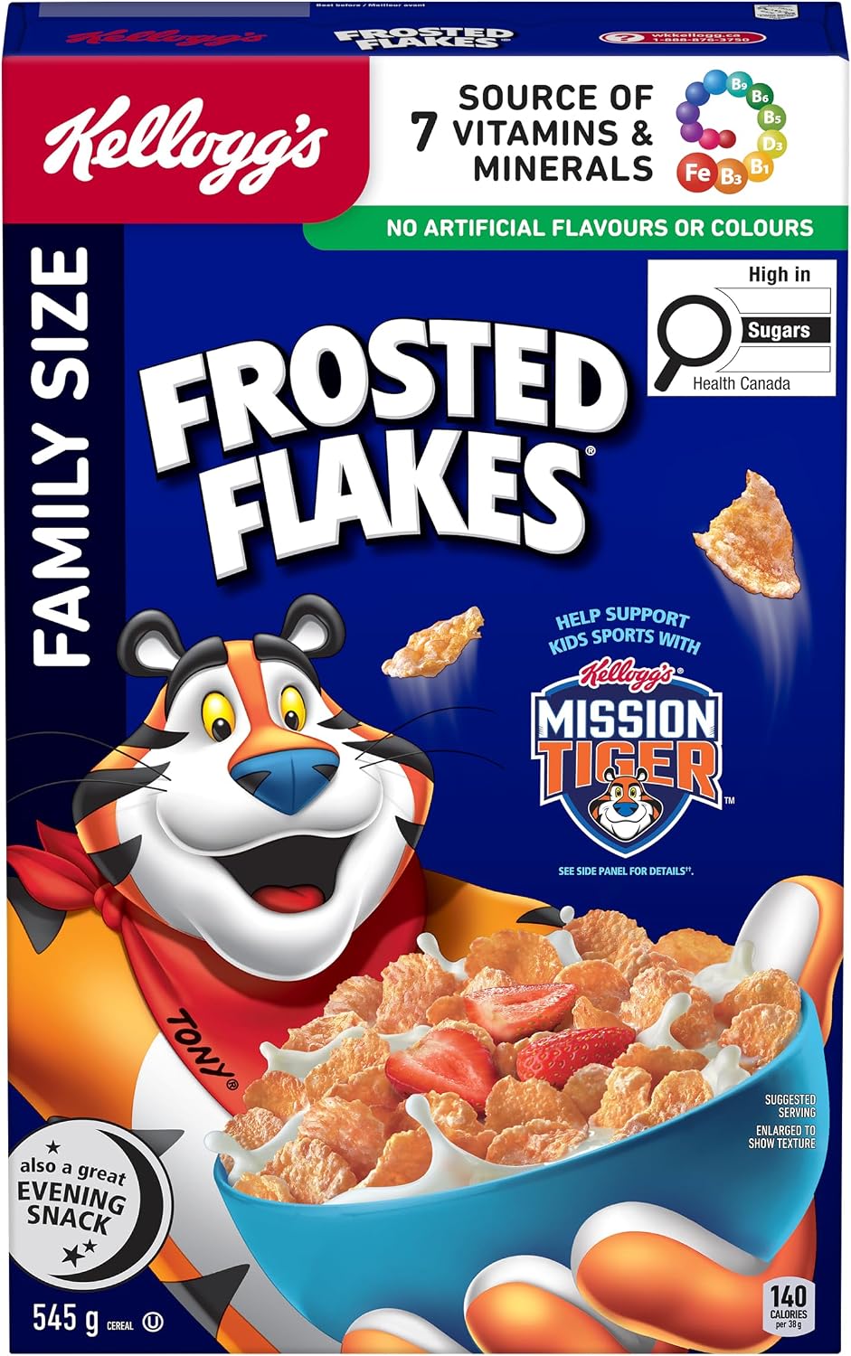 Kellogg's Frosted Flakes® Cereal 545g- crispy flakes