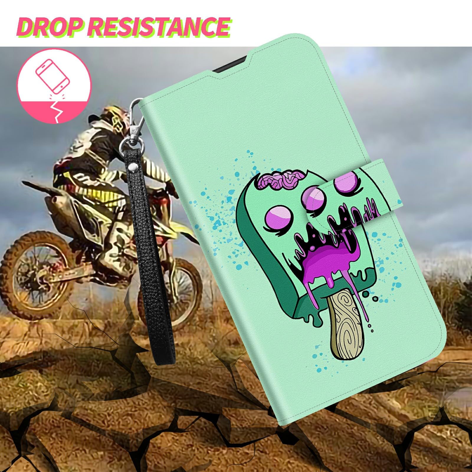 Amazon.com: BWEGRHE Zombie Ice Cream Wallet Case for Nokia X100