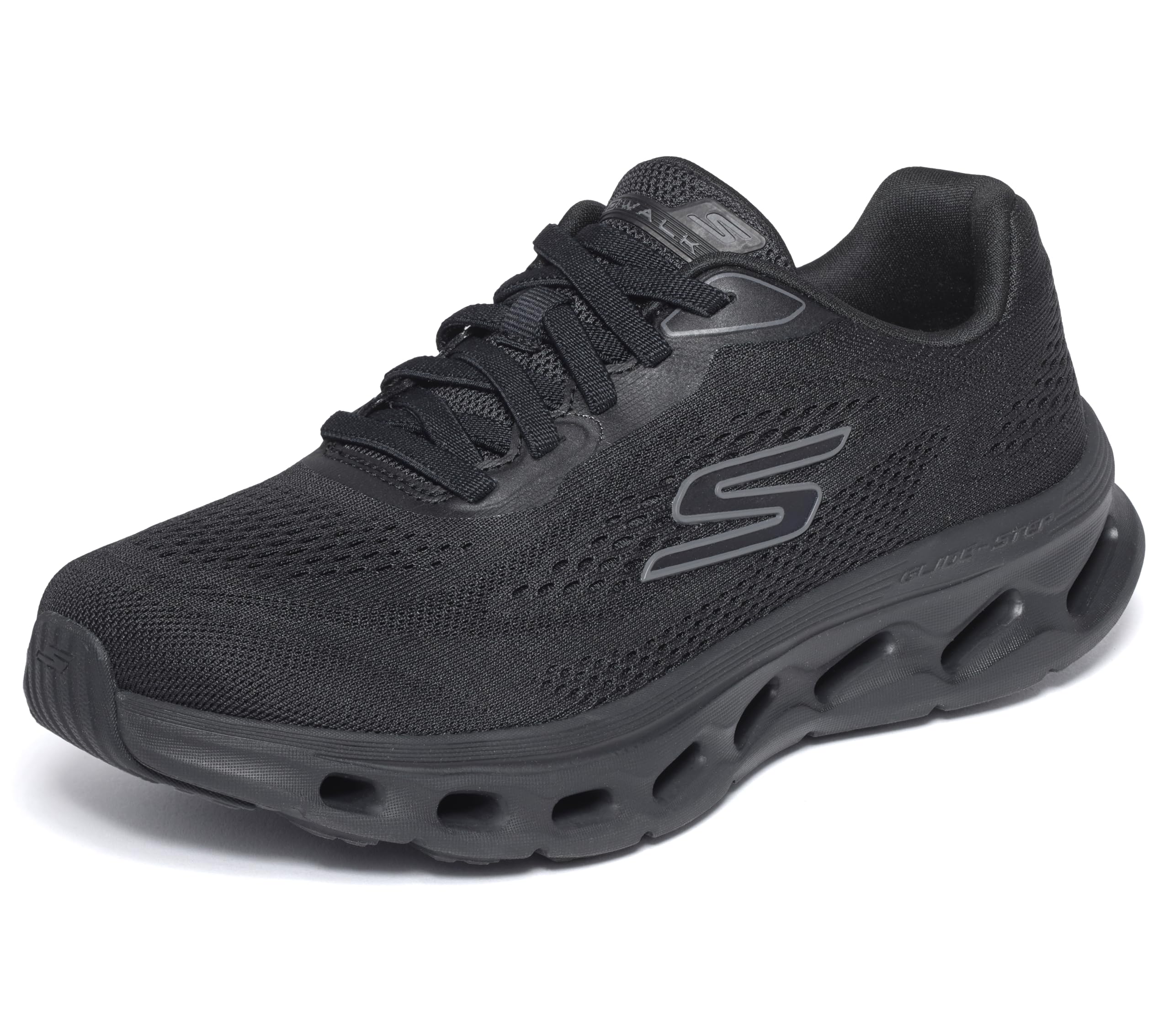 Skechers Women's Go Walk Glide-Step 2.0 Kristee Sneaker, Black Textile/Black Trim, 8 UK
