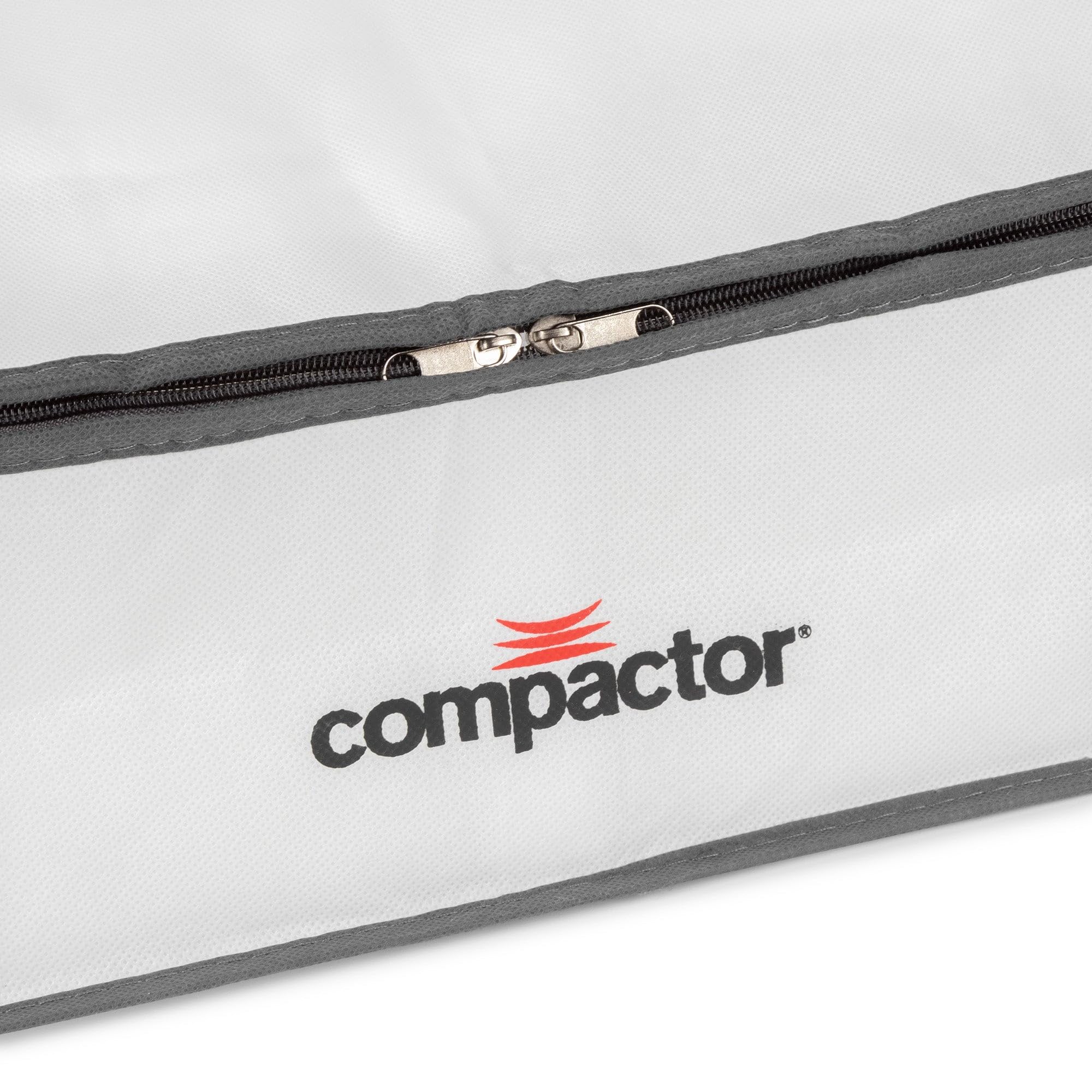 Compactor - 3er Set Aufbewahrungsboxen Life M mit Vakuumbeutel - Komprimierung von Kleidung, Kissen, Decken - Kompatibel mit Staubsauger und Handpumpe - Für Kleiderschrank und Umzug