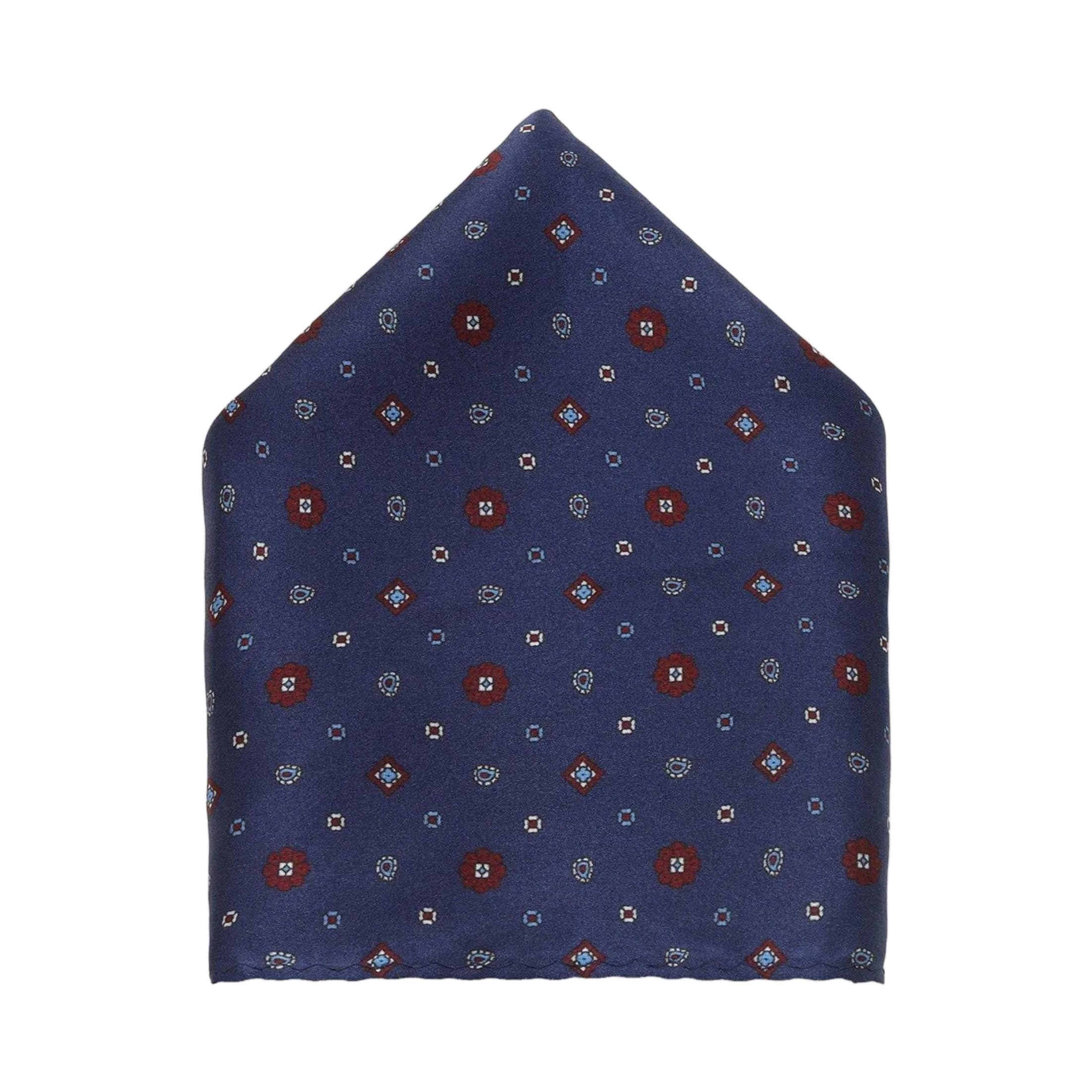 blackberrys Men'S Navy Printed Basic Formal Pocket Square-picture-42