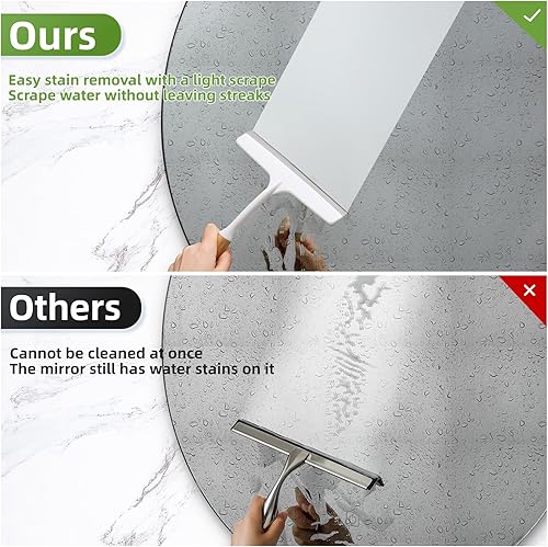 Miniatura 2 de SUBEKYU Escobilla de goma para puerta de cristal de ducha, escobilla de ducha para puertas de vidrio y paredes de ducha de azulejos, baño multiusos