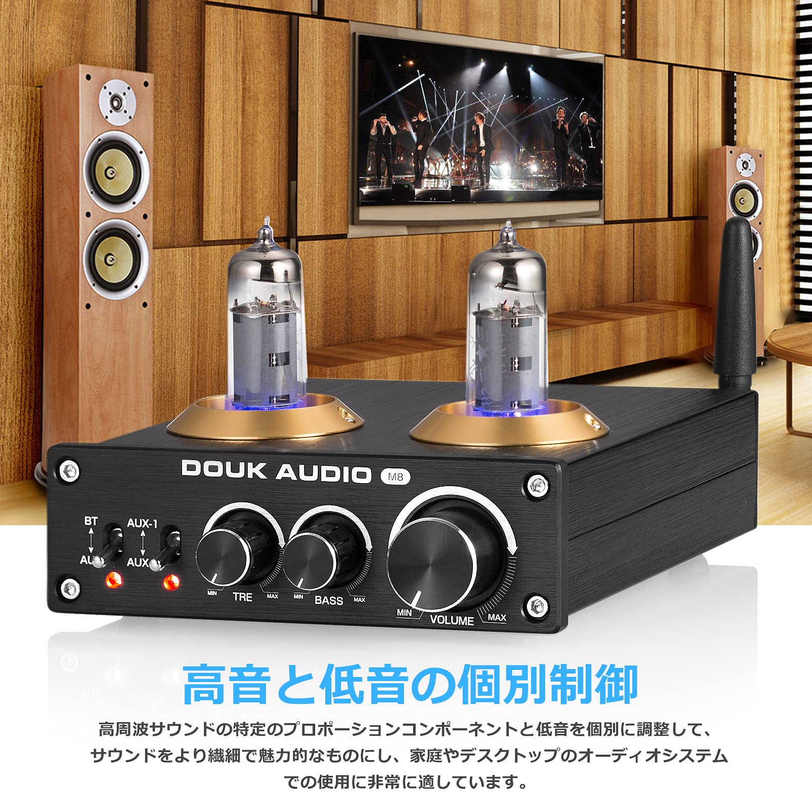 真空管アンプ M8 Bluetooth AUX 真空管アンプ M8 Bluetooth AUX